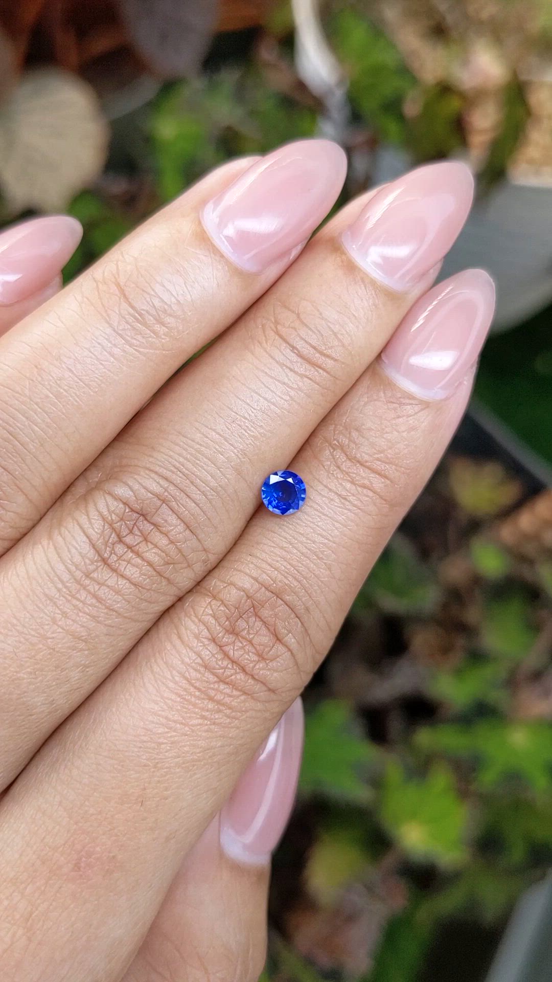 0.42 Ct. Blue Sapphire from Ceylon (Sri Lanka) Size Video