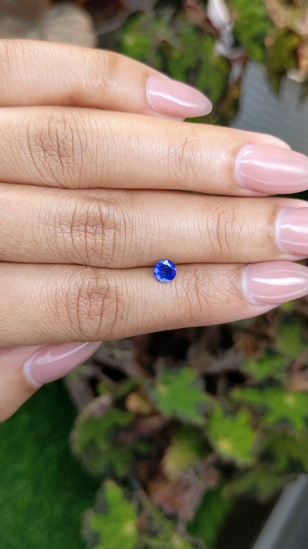 0.42 Ct. Blue Sapphire from Ceylon (Sri Lanka) Size Video