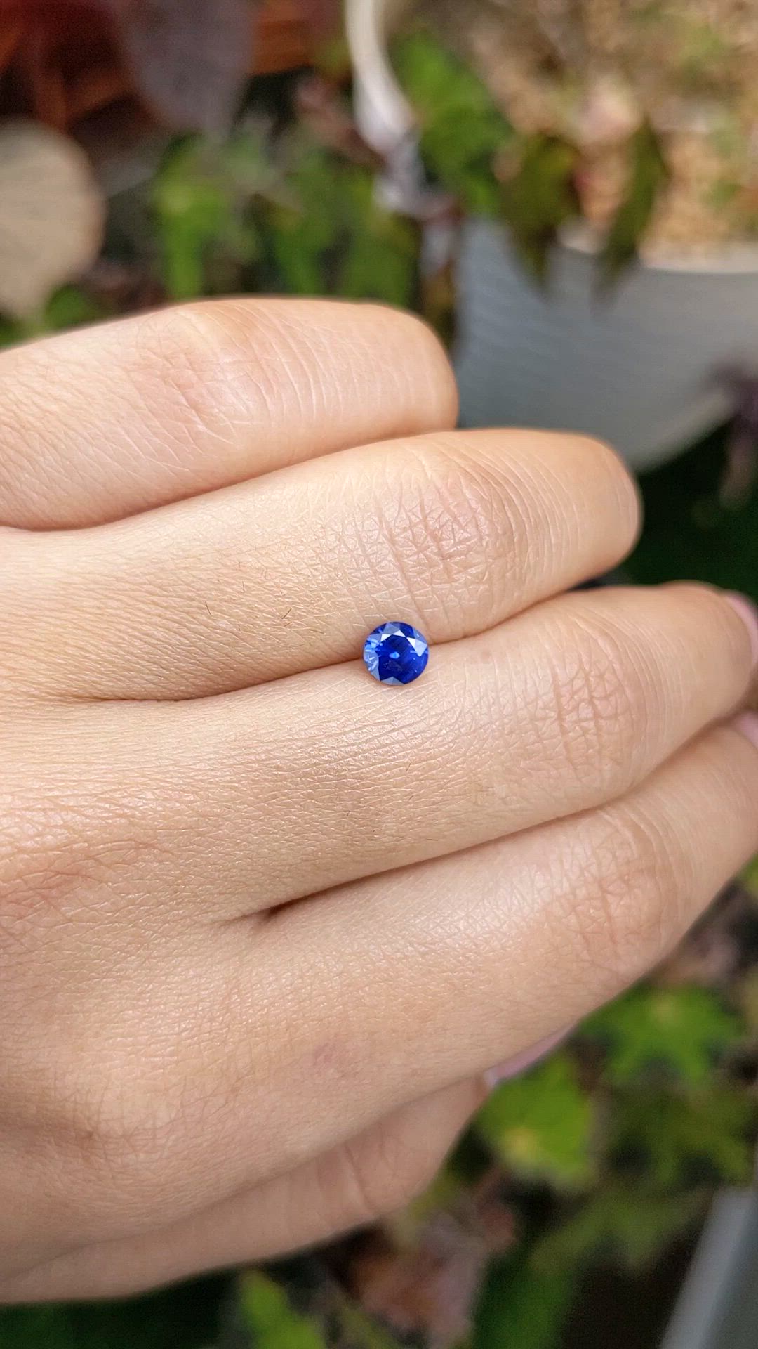 0.55 Ct. Blue Sapphire from Ceylon (Sri Lanka) Size Video