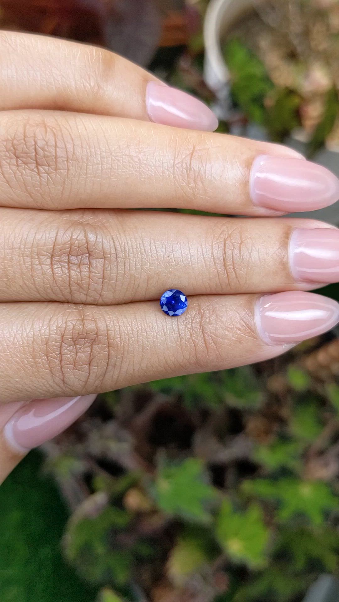0.55 Ct. Blue Sapphire from Ceylon (Sri Lanka) Size Video