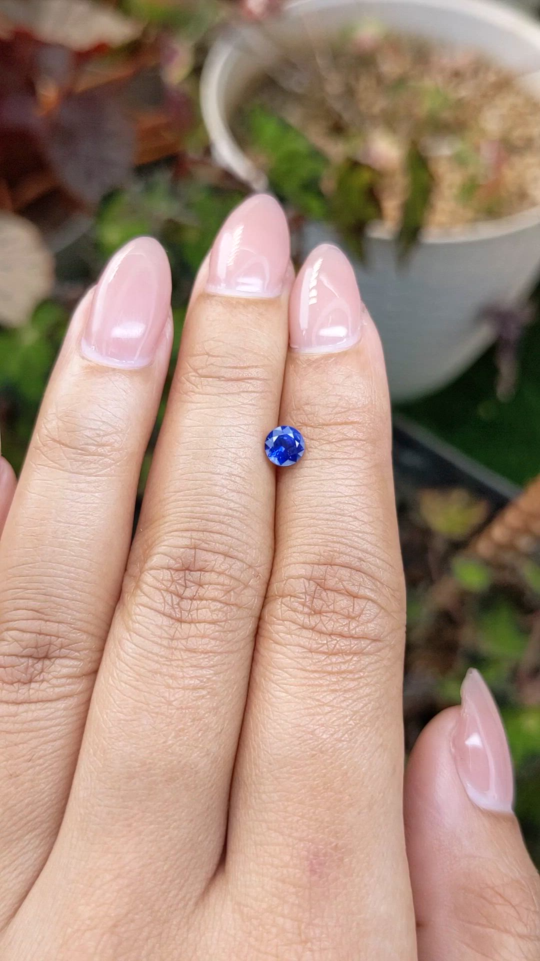 0.55 Ct. Blue Sapphire from Ceylon (Sri Lanka) Size Video
