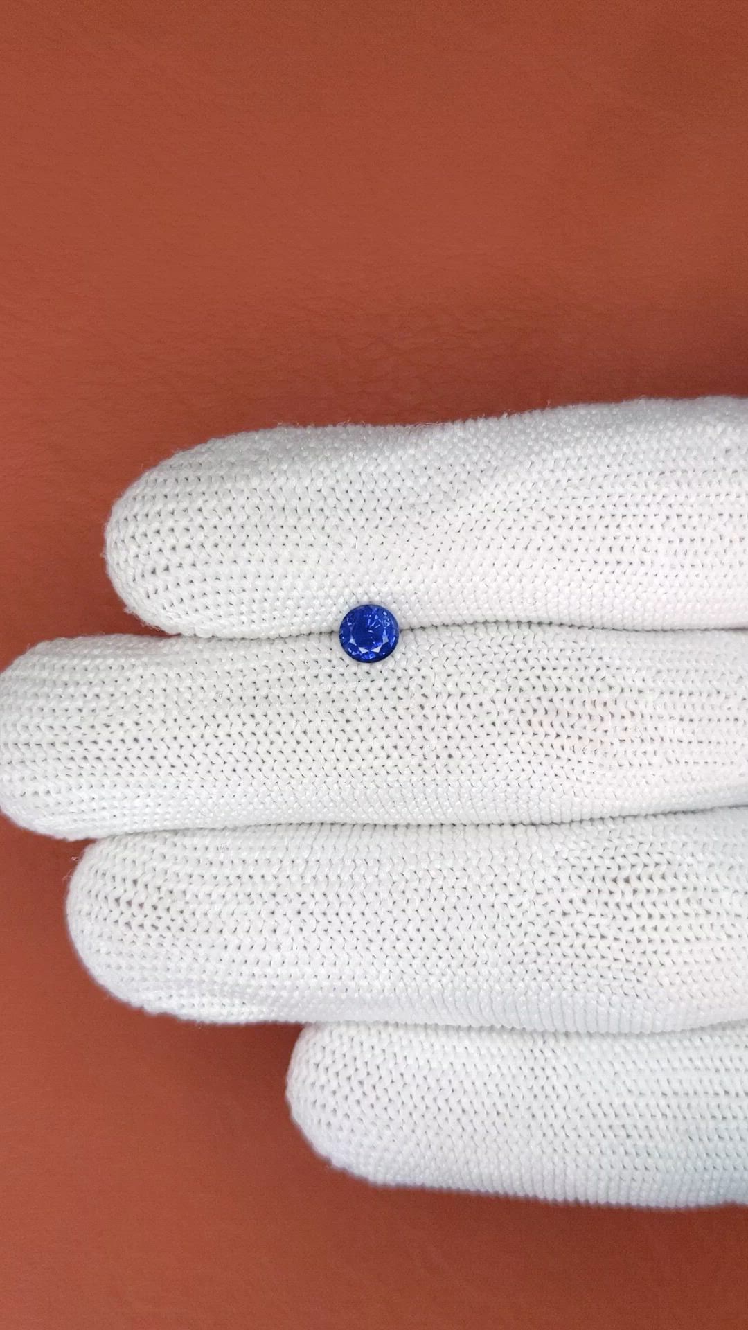 0.55 Ct. Blue Sapphire from Ceylon (Sri Lanka) Size Video