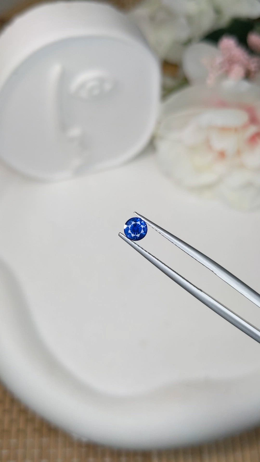 0.58 Ct. Blue Sapphire from Ceylon (Sri Lanka) Size Video