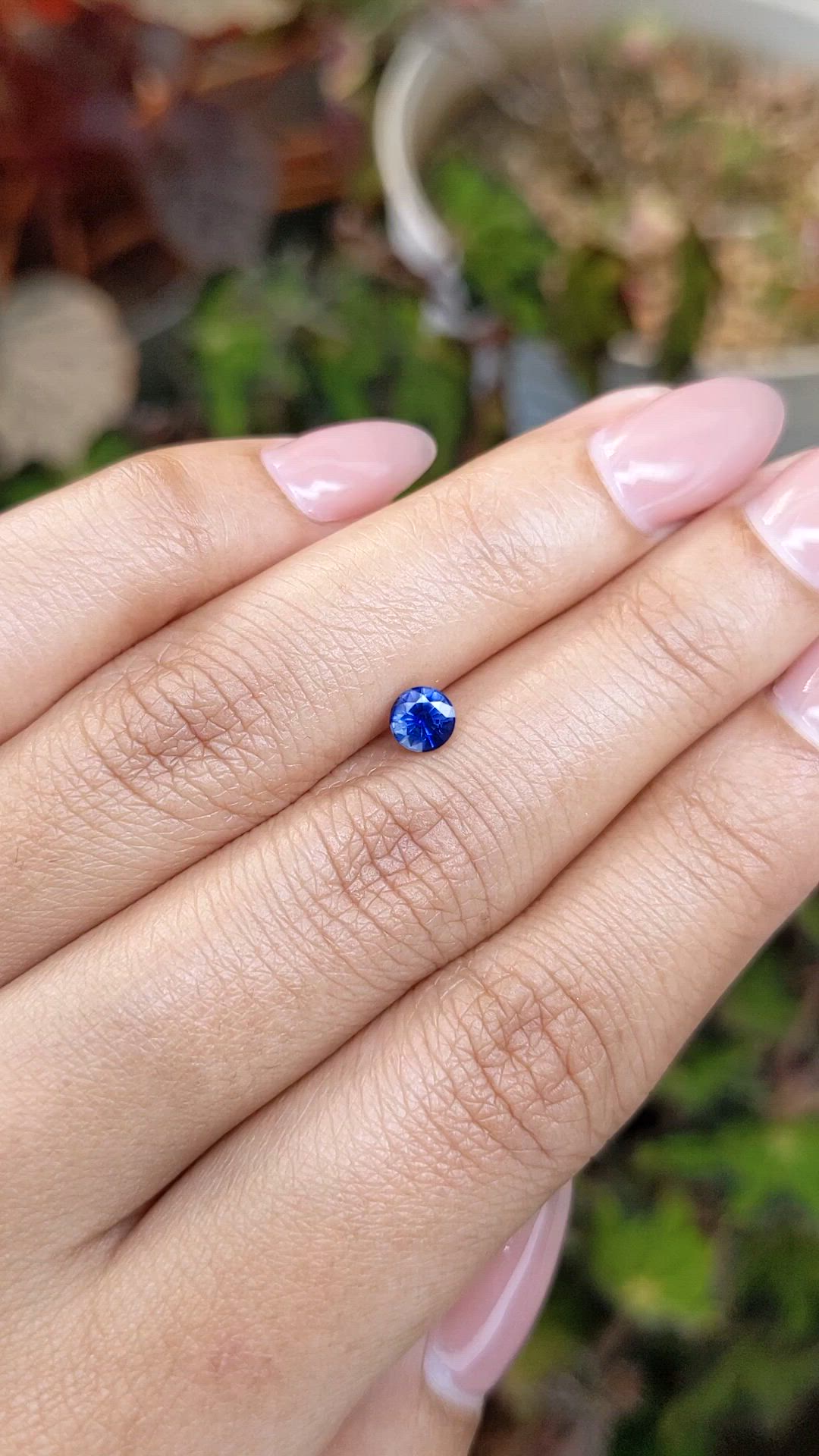 0.58 Ct. Blue Sapphire from Ceylon (Sri Lanka) Size Video