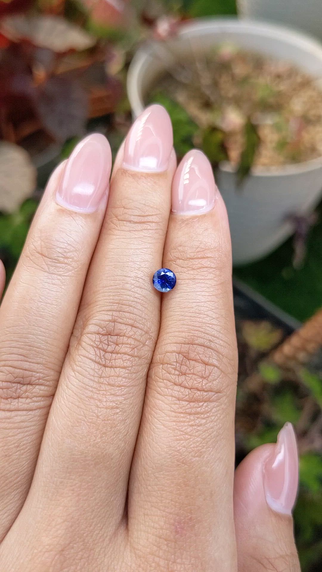 0.58 Ct. Blue Sapphire from Ceylon (Sri Lanka) Size Video