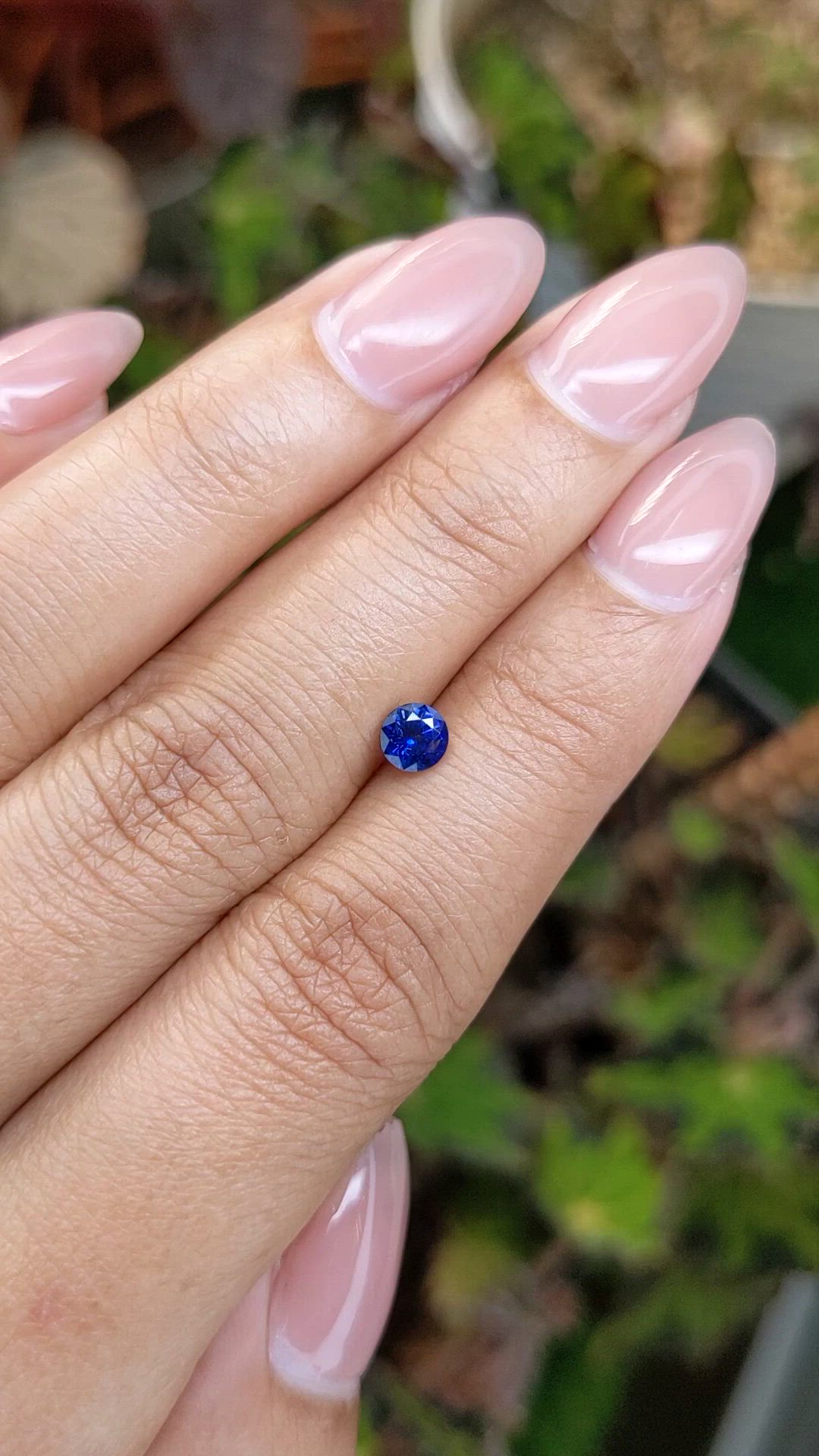 0.46 Ct. Blue Sapphire from Ceylon (Sri Lanka) Size Video