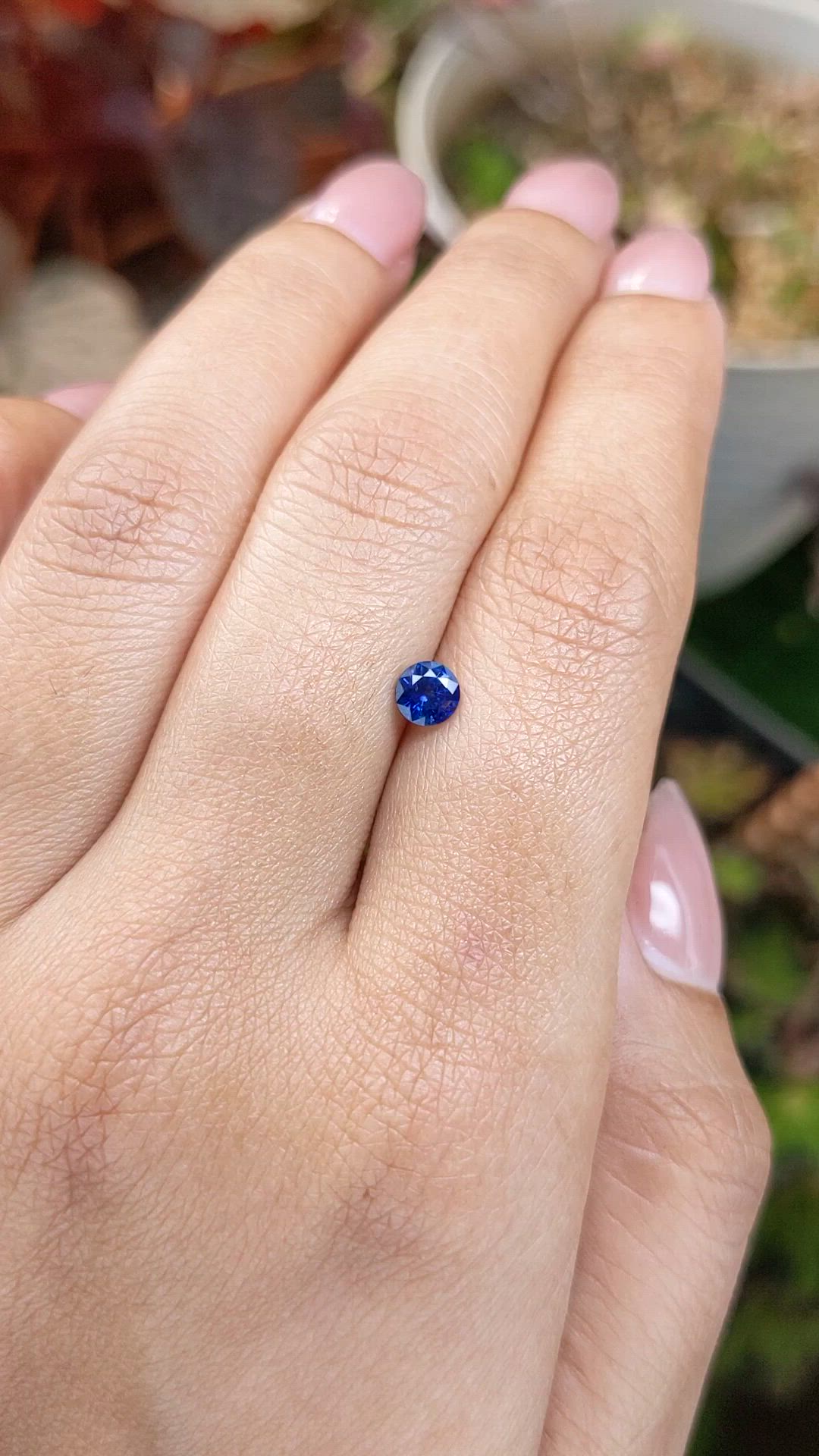 0.46 Ct. Blue Sapphire from Ceylon (Sri Lanka) Size Video