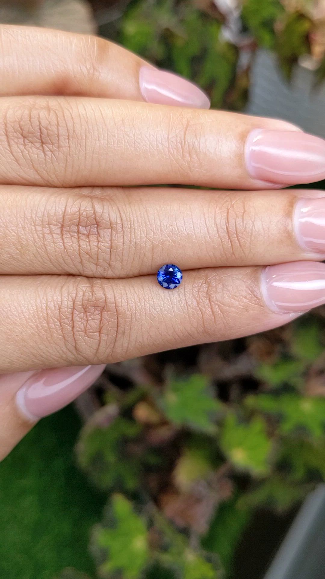 0.46 Ct. Blue Sapphire from Ceylon (Sri Lanka) Size Video