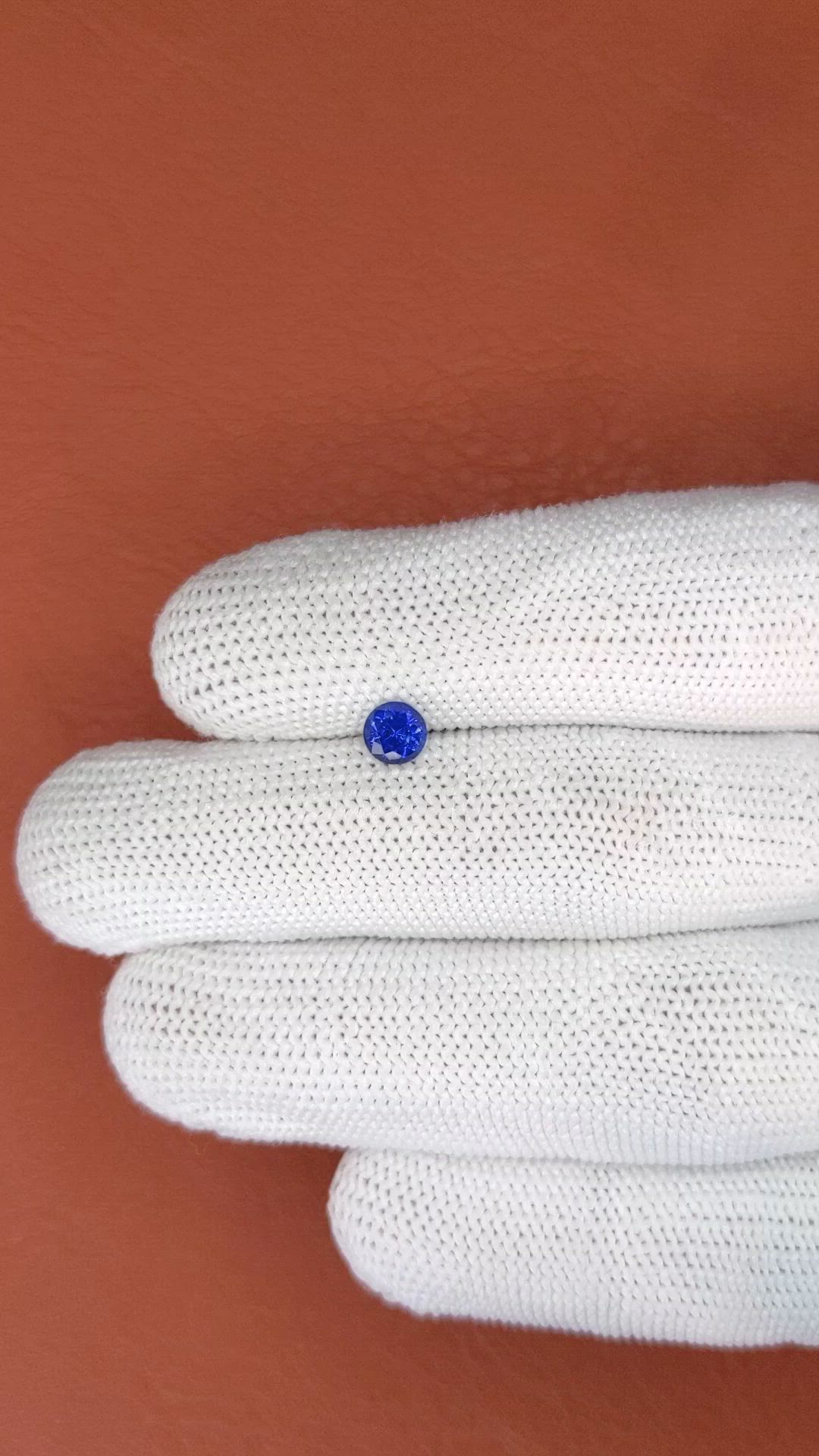 0.67 Ct. Blue Sapphire from Ceylon (Sri Lanka) Size Video