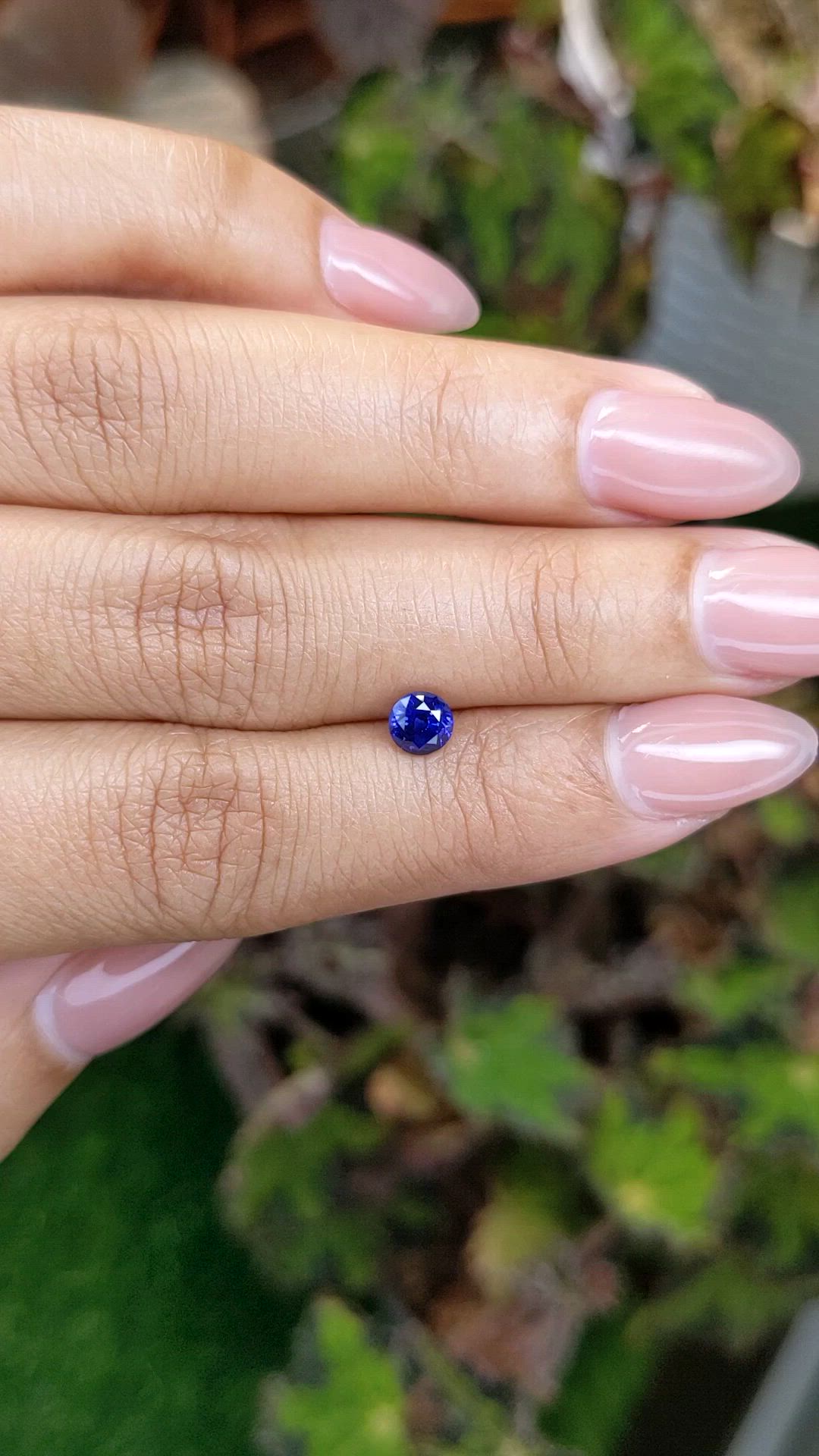 0.67 Ct. Blue Sapphire from Ceylon (Sri Lanka) Size Video