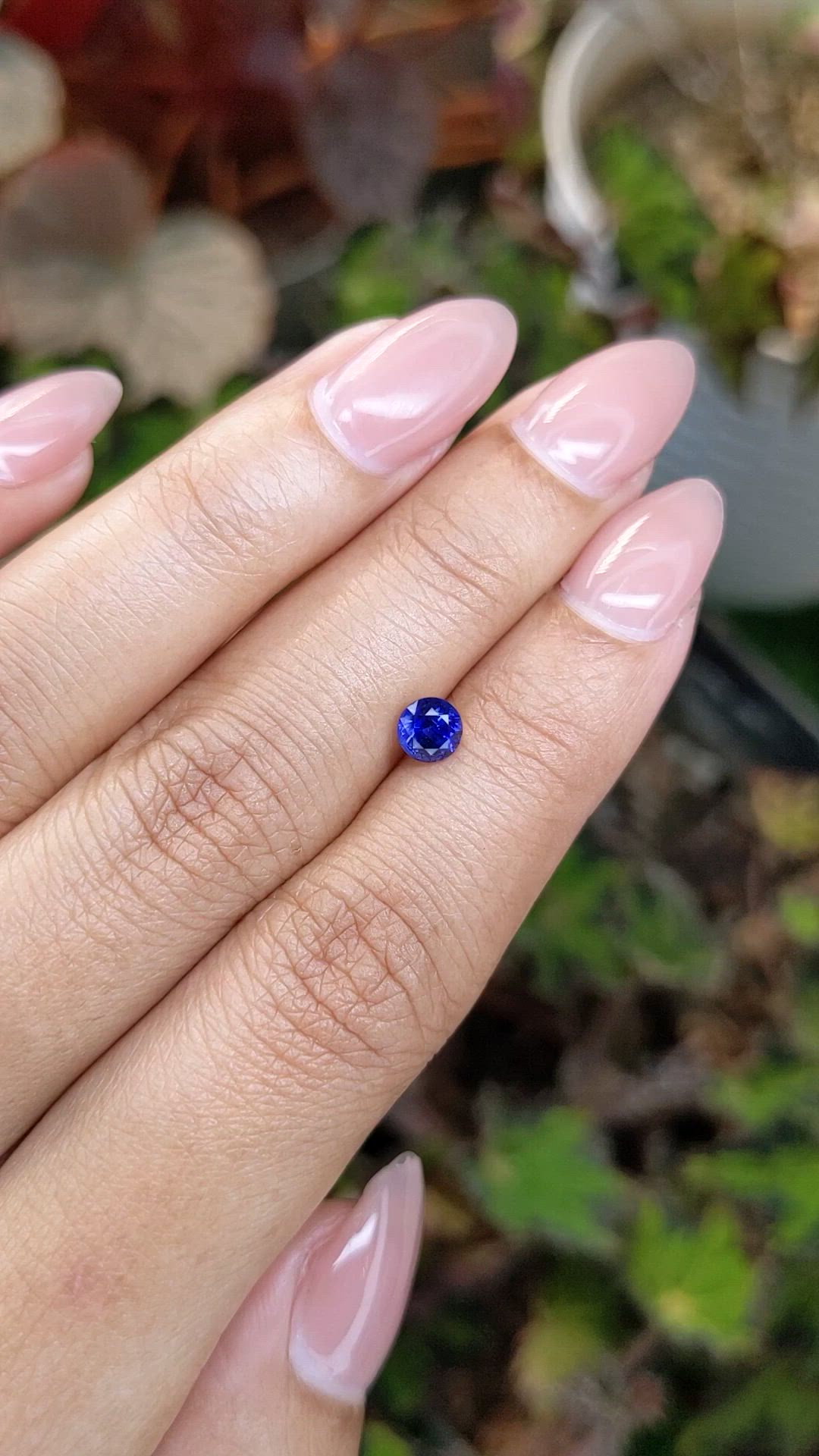 0.67 Ct. Blue Sapphire from Ceylon (Sri Lanka) Size Video