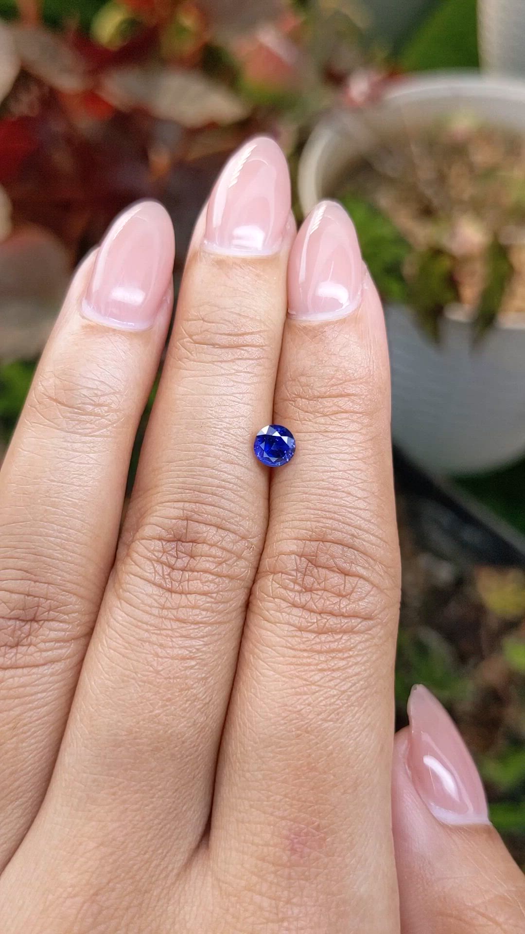0.67 Ct. Blue Sapphire from Ceylon (Sri Lanka) Size Video