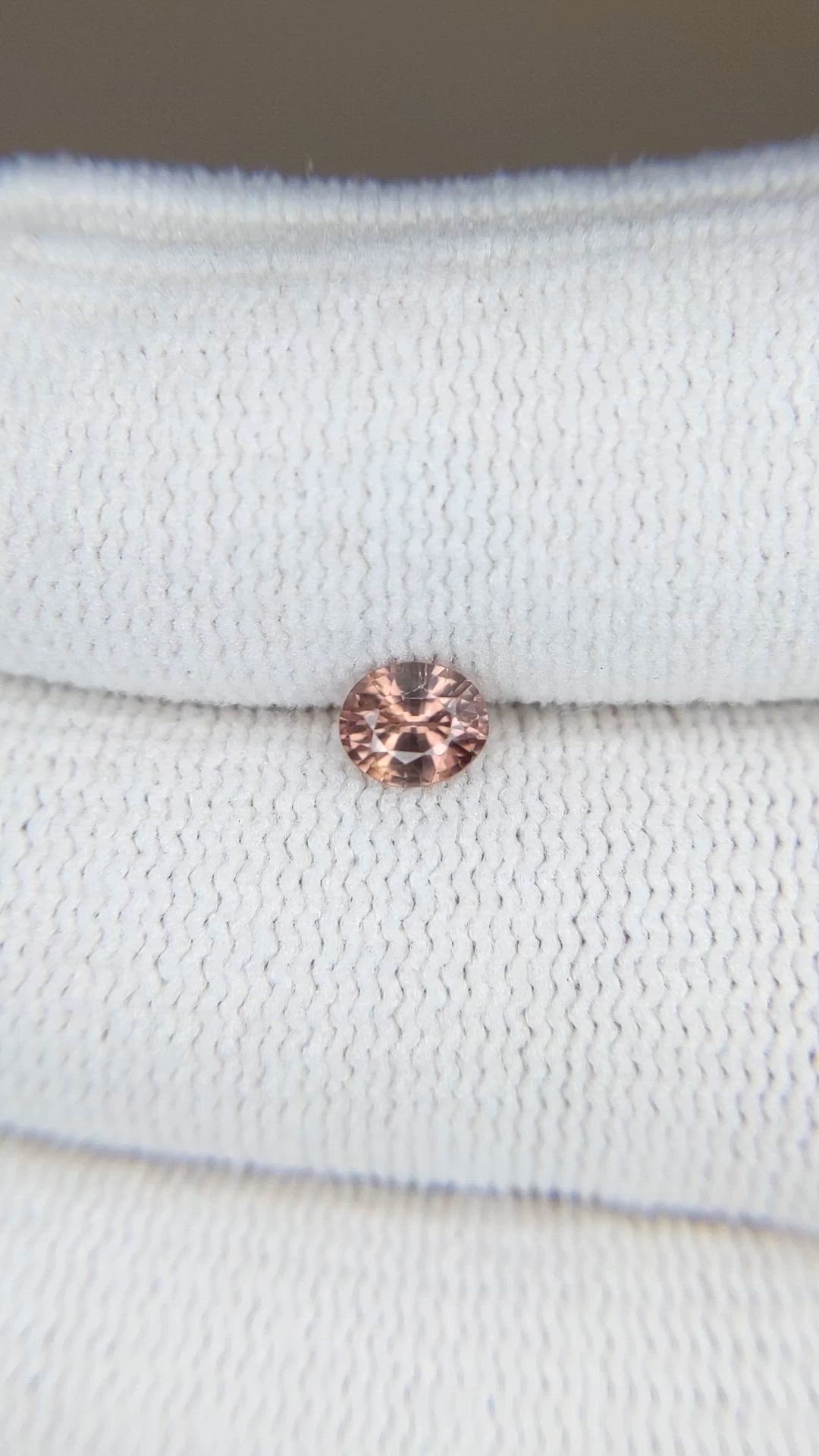 0.54 Ct. Brown Sapphire from Ceylon (Sri Lanka) Size Video