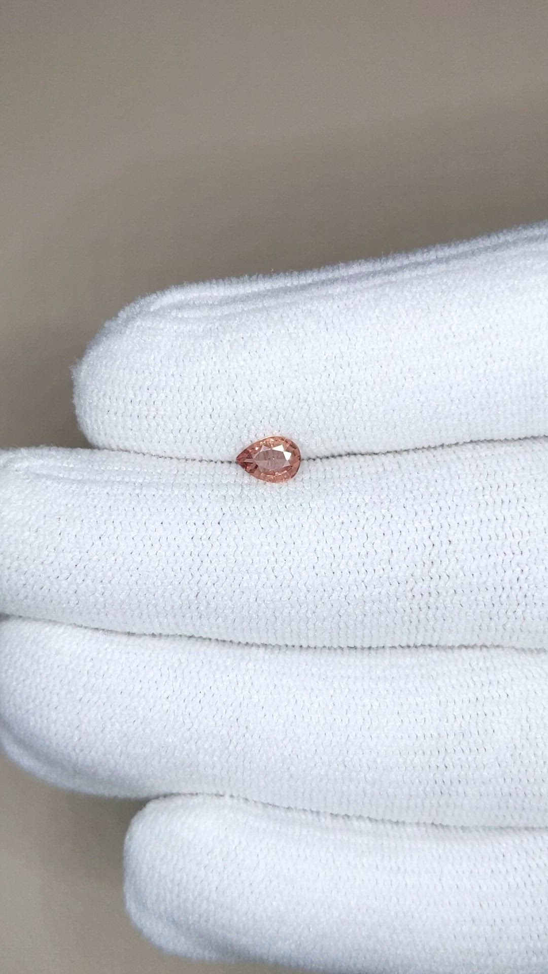 0.31 Ct. Pinkish Brown Sapphire from Ceylon (Sri Lanka) Size Video