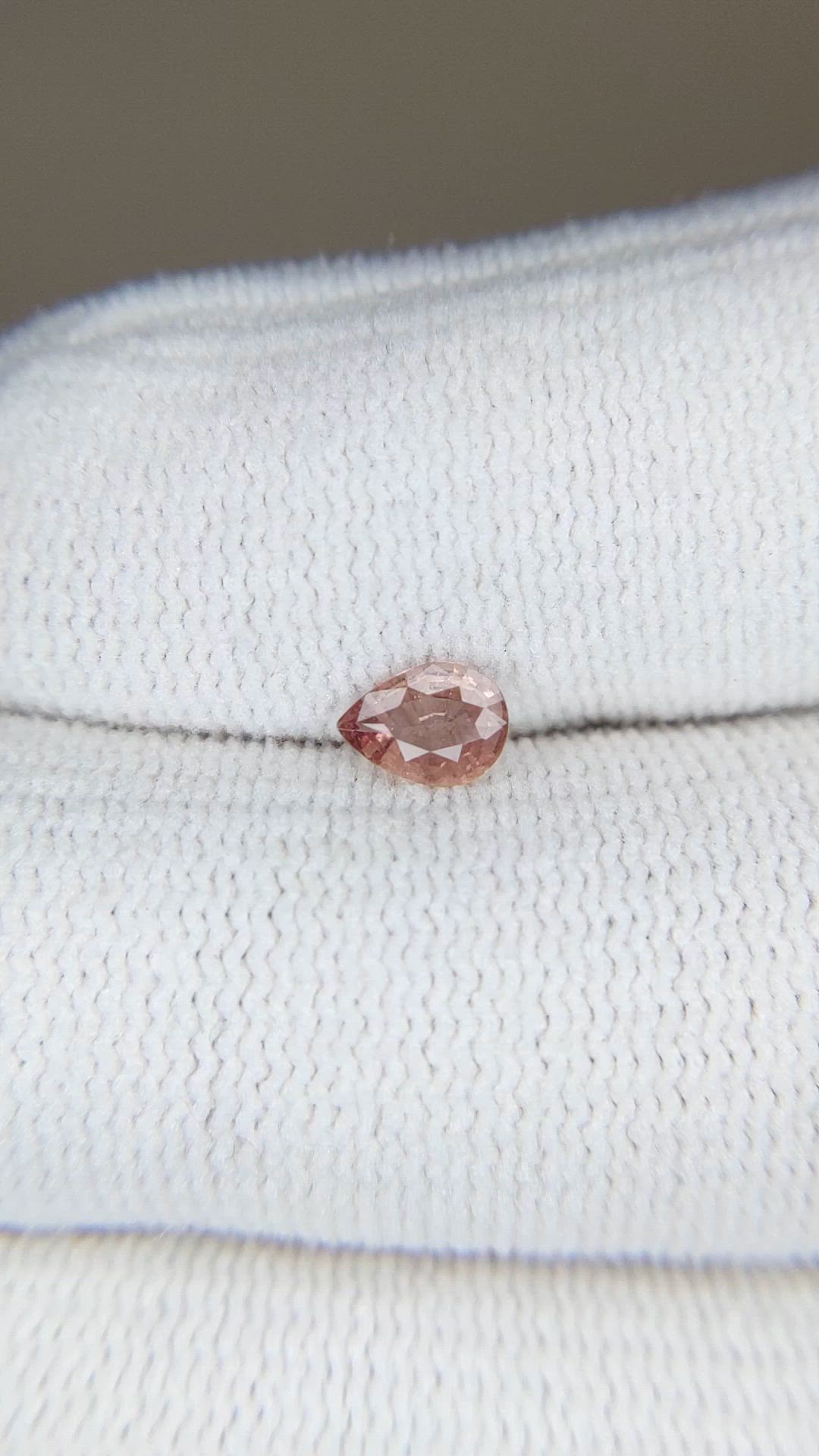 0.31 Ct. Pinkish Brown Sapphire from Ceylon (Sri Lanka) Size Video