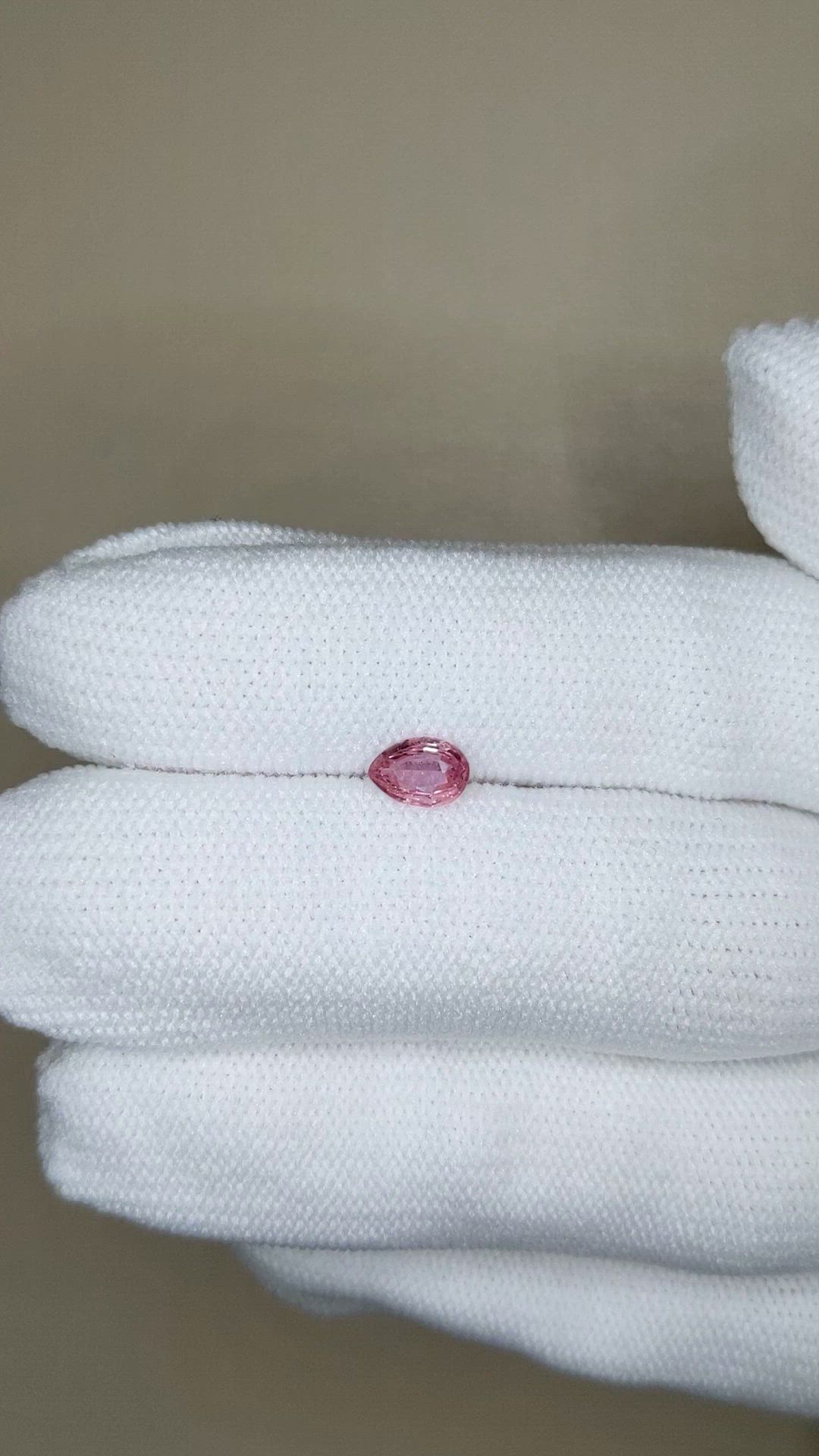 0.45 Ct. Pink Sapphire from Ceylon (Sri Lanka) Size Video