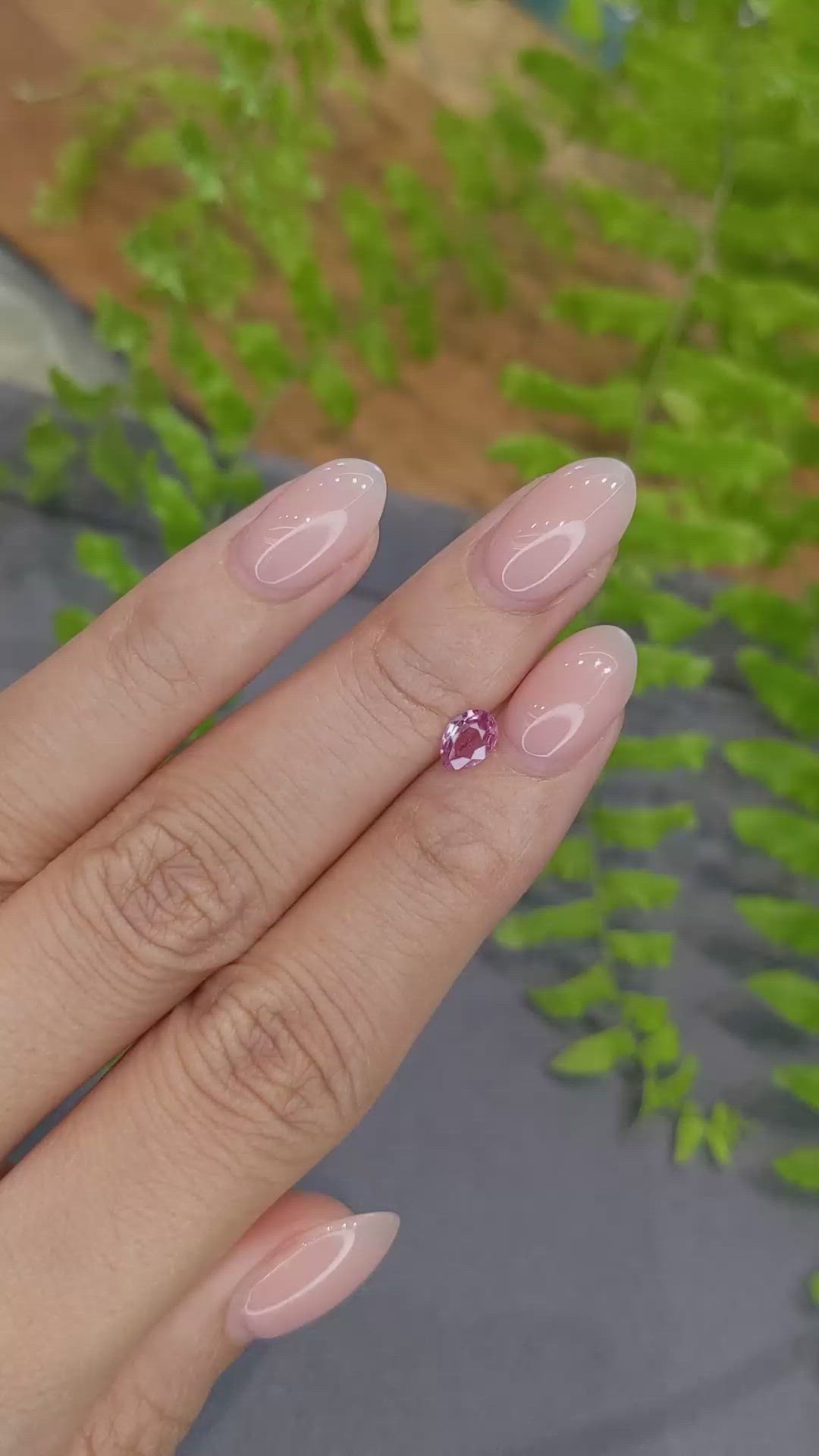 0.45 Ct. Pink Sapphire from Ceylon (Sri Lanka) Size Video