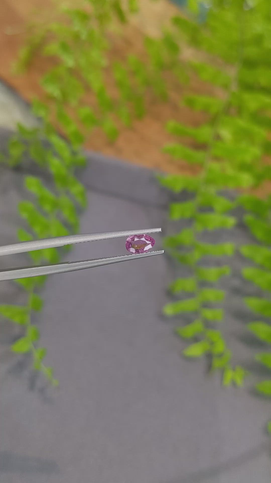 0.45 Ct. Pink Sapphire from Ceylon (Sri Lanka) Size Video