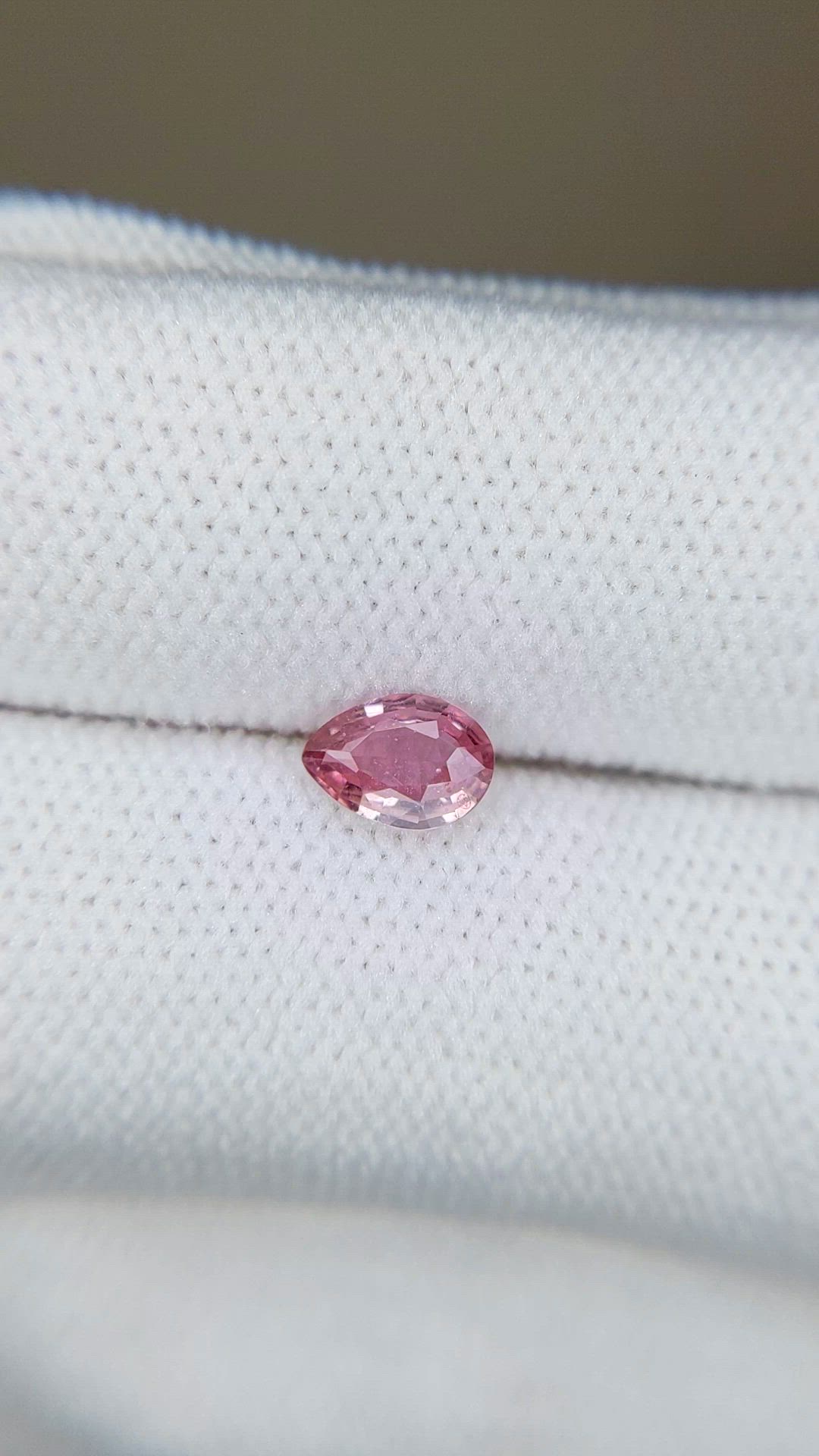 0.45 Ct. Pink Sapphire from Ceylon (Sri Lanka) Size Video