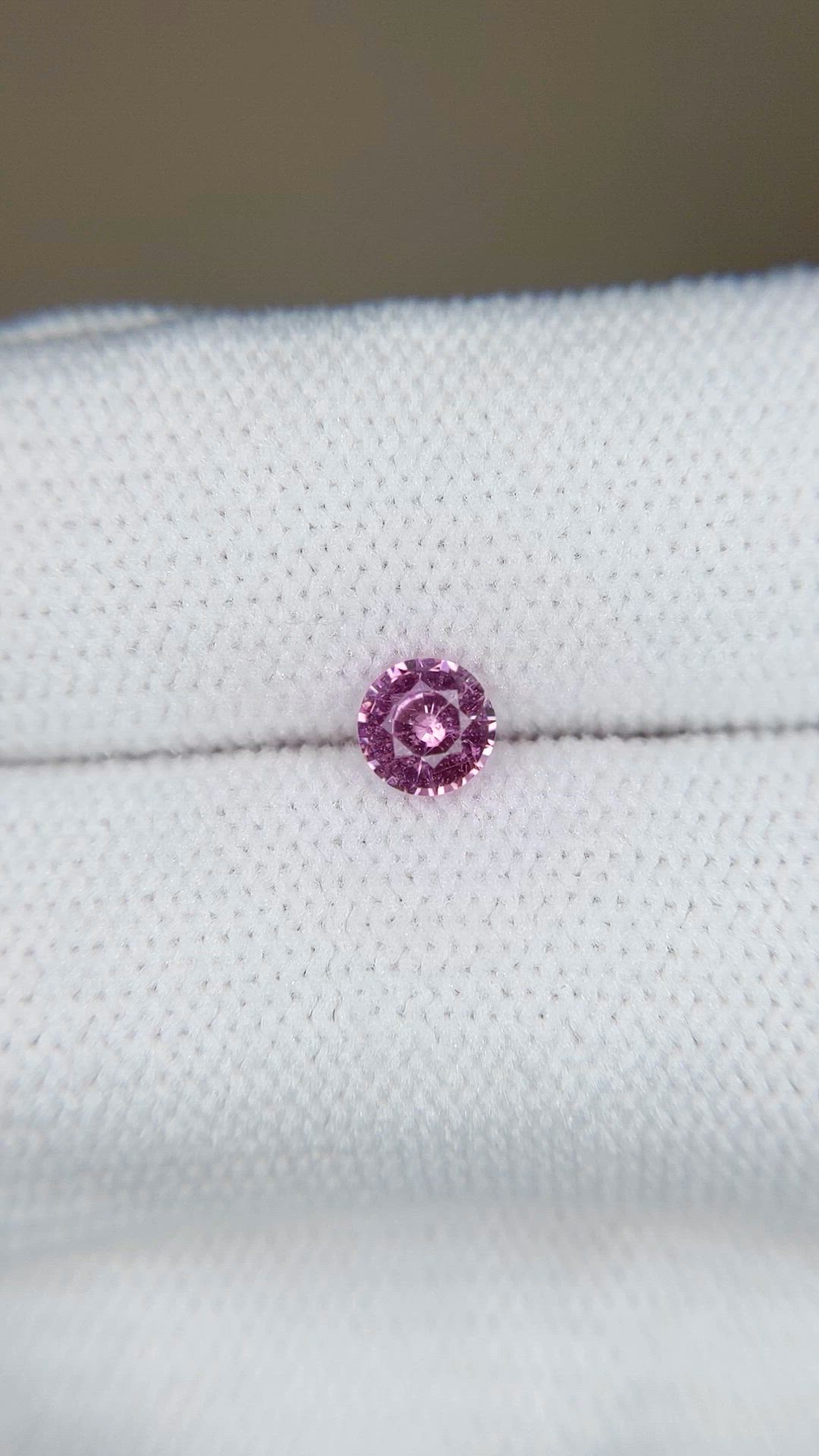 0.47 Ct. Pink Sapphire from Ceylon (Sri Lanka) Size Video