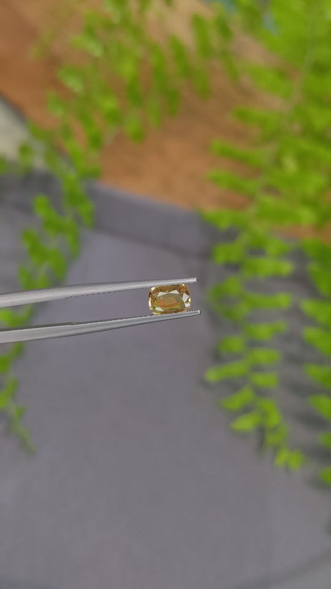 0.63 Ct. Yellow Sapphire from Ceylon (Sri Lanka) Size Video