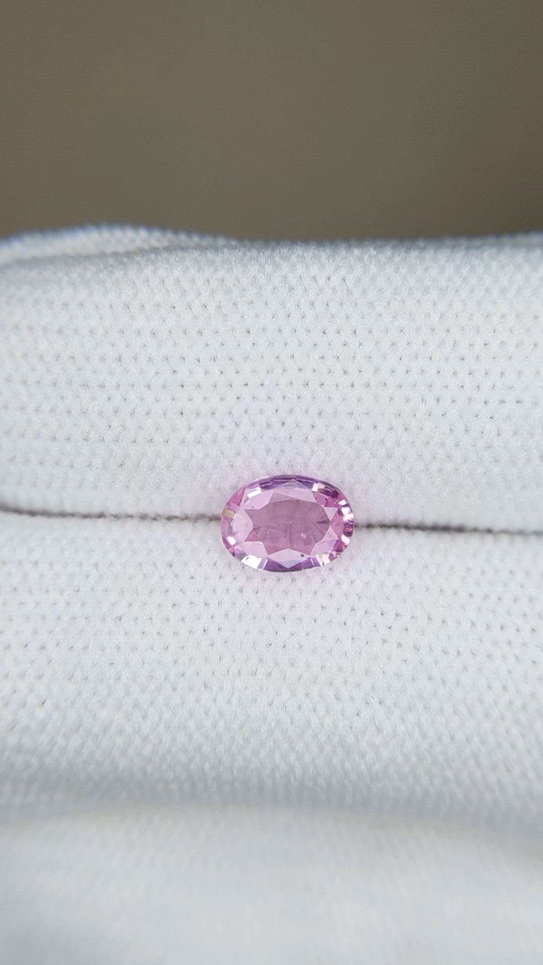 0.72 Ct. Pink Sapphire from Ceylon (Sri Lanka) Size Video