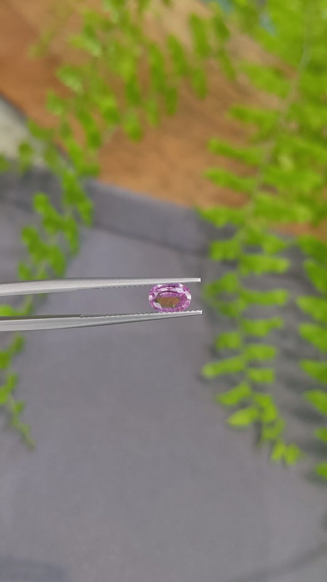 0.72 Ct. Pink Sapphire from Ceylon (Sri Lanka) Size Video