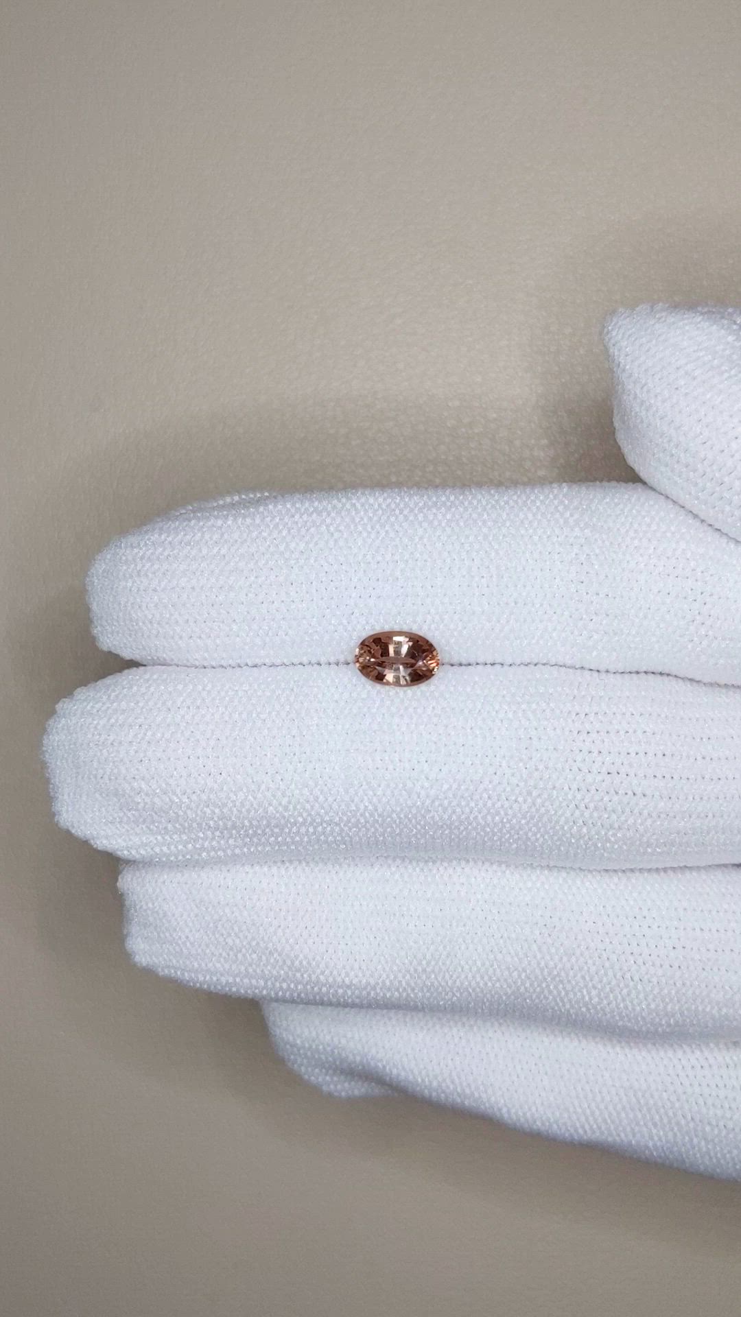 0.92 Ct. Pinkish Brown Sapphire from Ceylon (Sri Lanka) Size Video