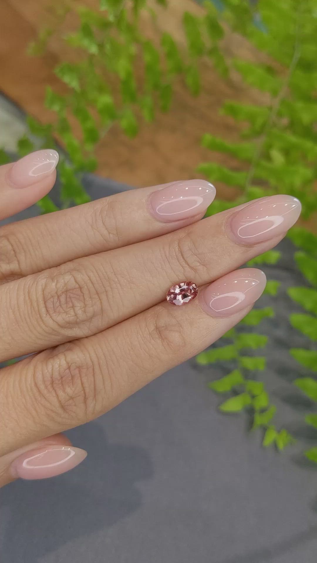 0.92 Ct. Pinkish Brown Sapphire from Ceylon (Sri Lanka) Size Video