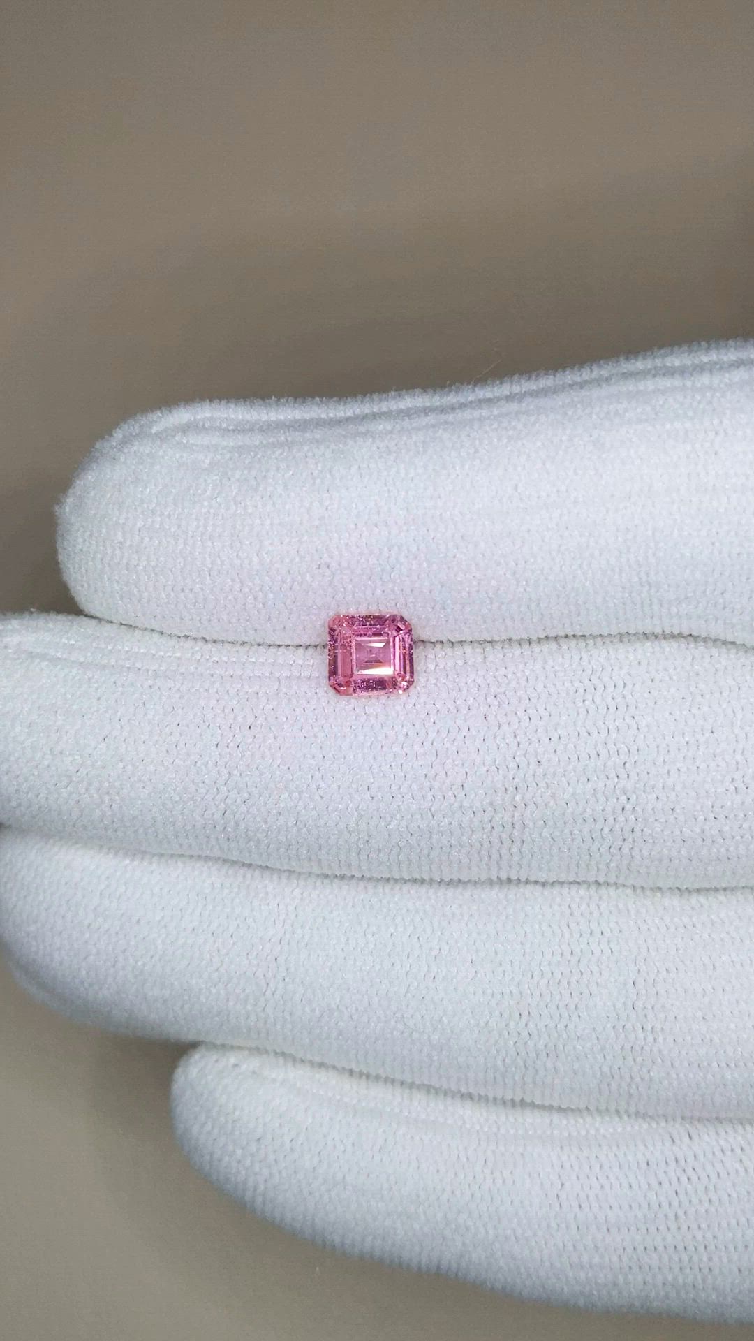 0.75 Ct. Pink Sapphire from Ceylon (Sri Lanka) Size Video