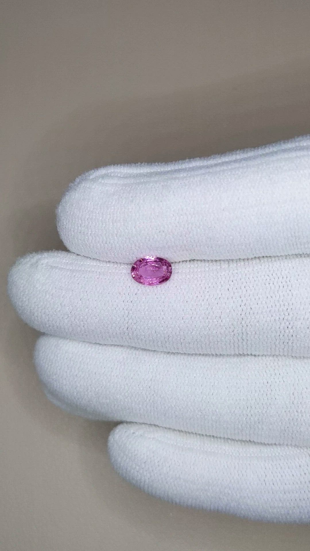 0.71 Ct. Pinkish Purple Sapphire from Ceylon (Sri Lanka) Size Video