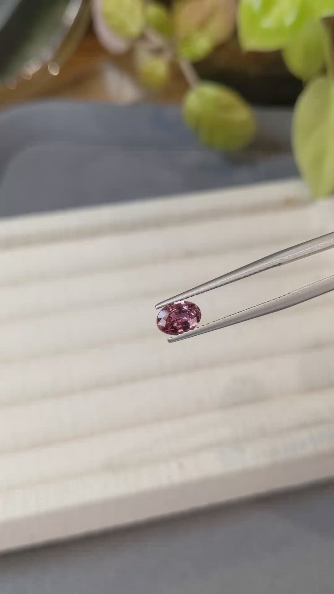 0.95 Ct. Reddish Pink Sapphire from Ceylon (Sri Lanka) Size Video