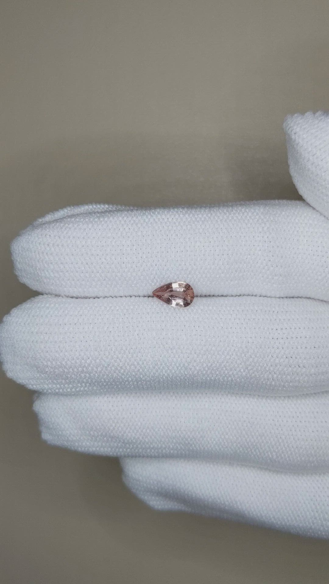 0.55 Ct. Pinkish Brown Sapphire from Ceylon (Sri Lanka) Size Video