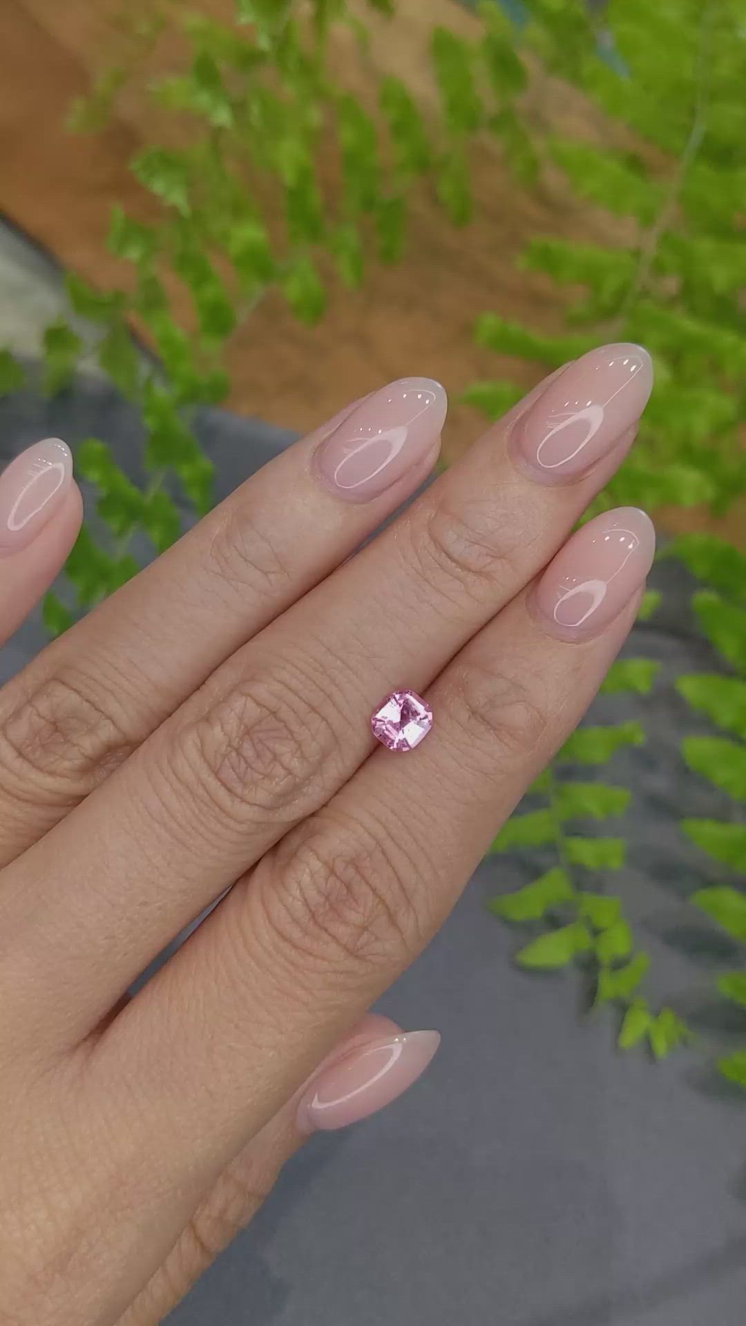 0.84 Ct. Pink Sapphire from Ceylon (Sri Lanka) Size Video