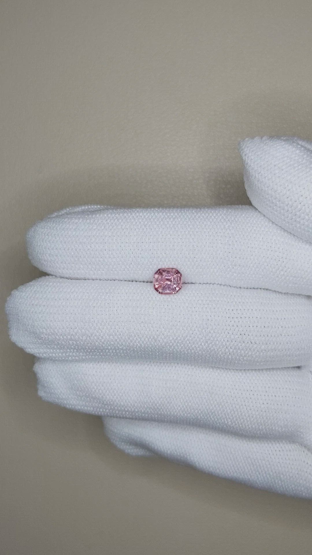 0.84 Ct. Pink Sapphire from Ceylon (Sri Lanka) Size Video