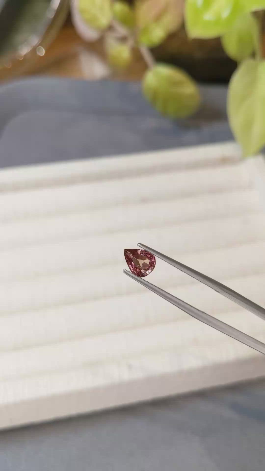 0.86 Ct. Reddish Pink Sapphire from Ceylon (Sri Lanka) Size Video