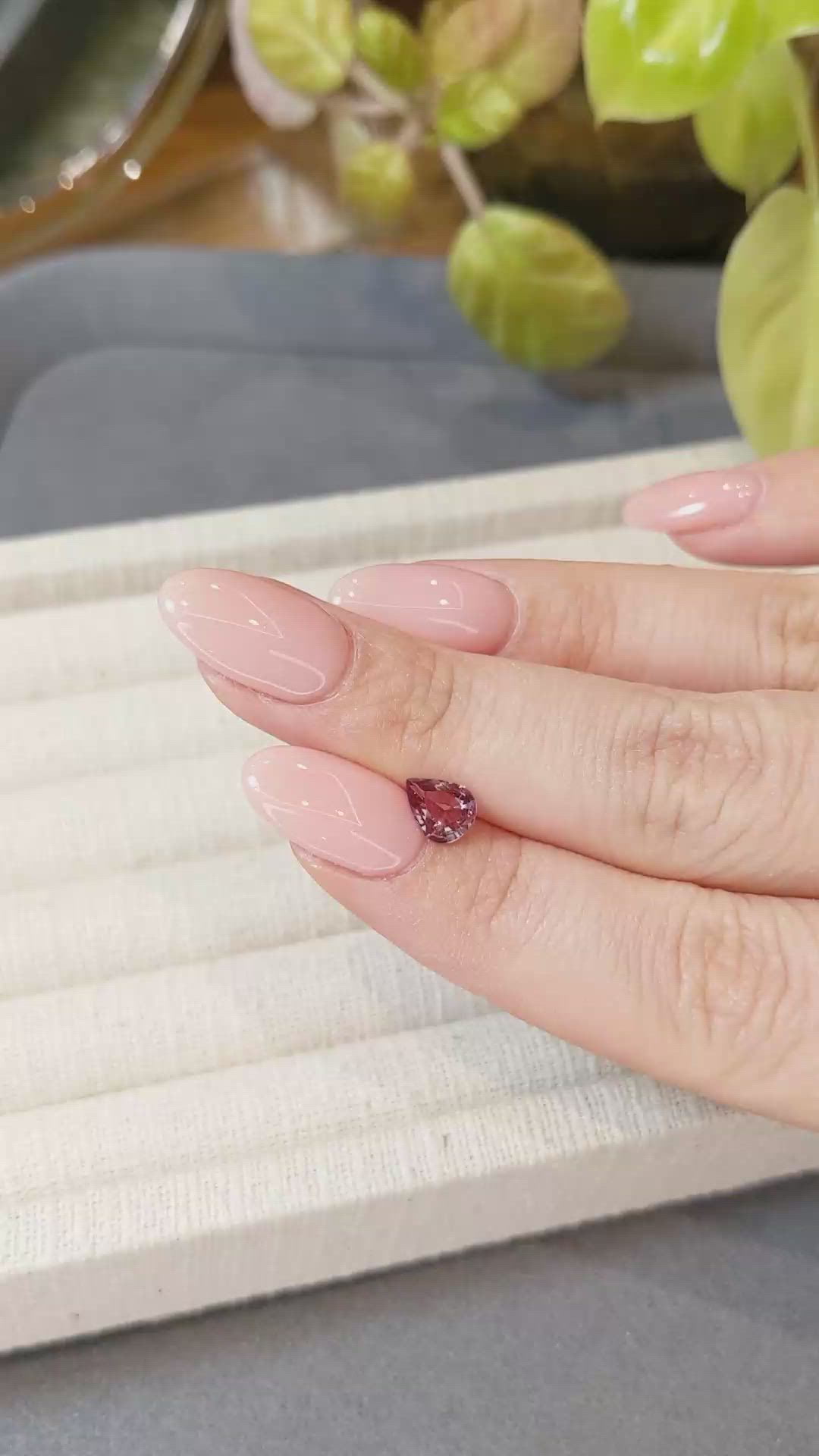 0.86 Ct. Reddish Pink Sapphire from Ceylon (Sri Lanka) Size Video