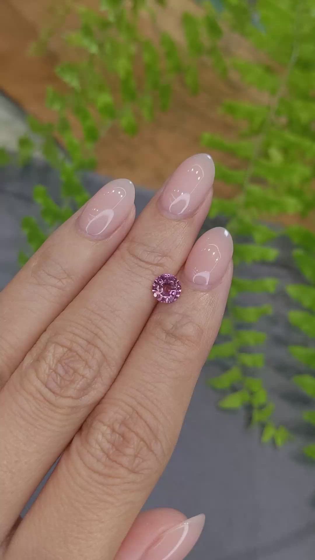 0.85 Ct. Pinkish Purple Sapphire from Ceylon (Sri Lanka) Size Video