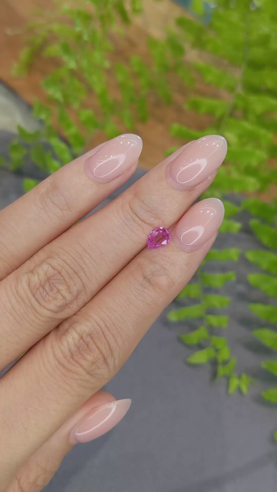 0.49 Ct. Pink Sapphire from Ceylon (Sri Lanka) Size Video