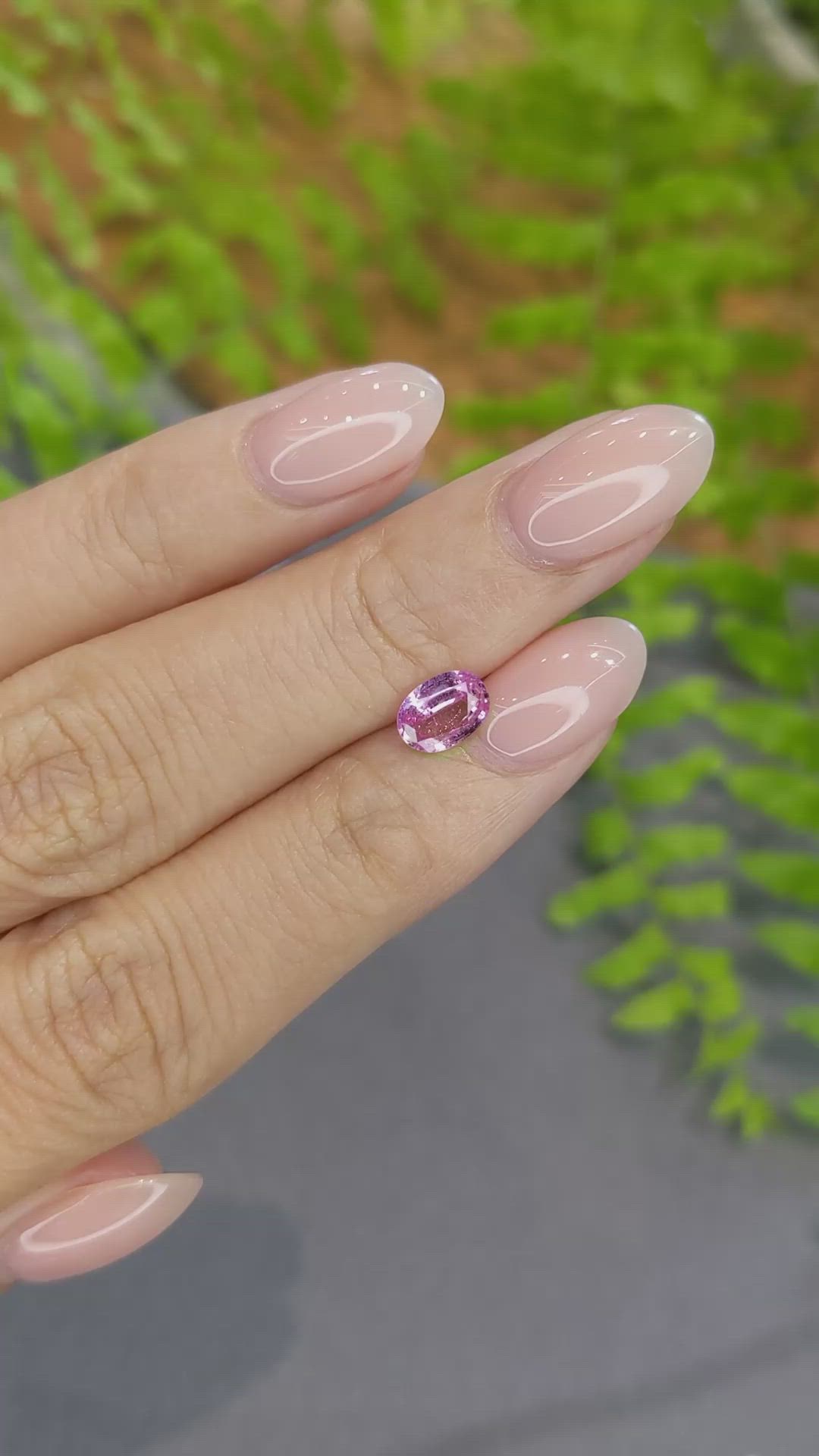 0.86 Ct. Pink Sapphire from Ceylon (Sri Lanka) Size Video