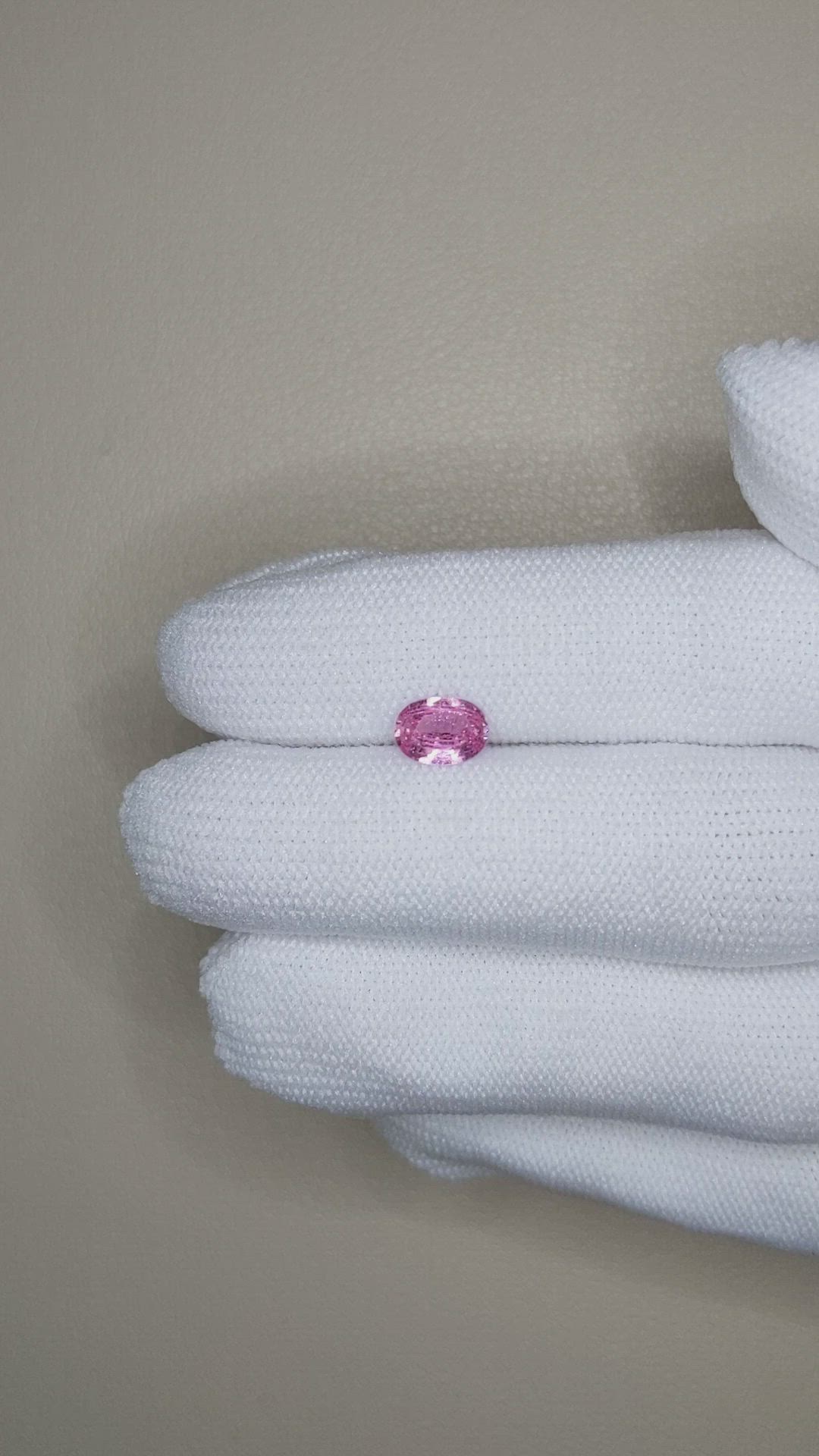 0.86 Ct. Pink Sapphire from Ceylon (Sri Lanka) Size Video