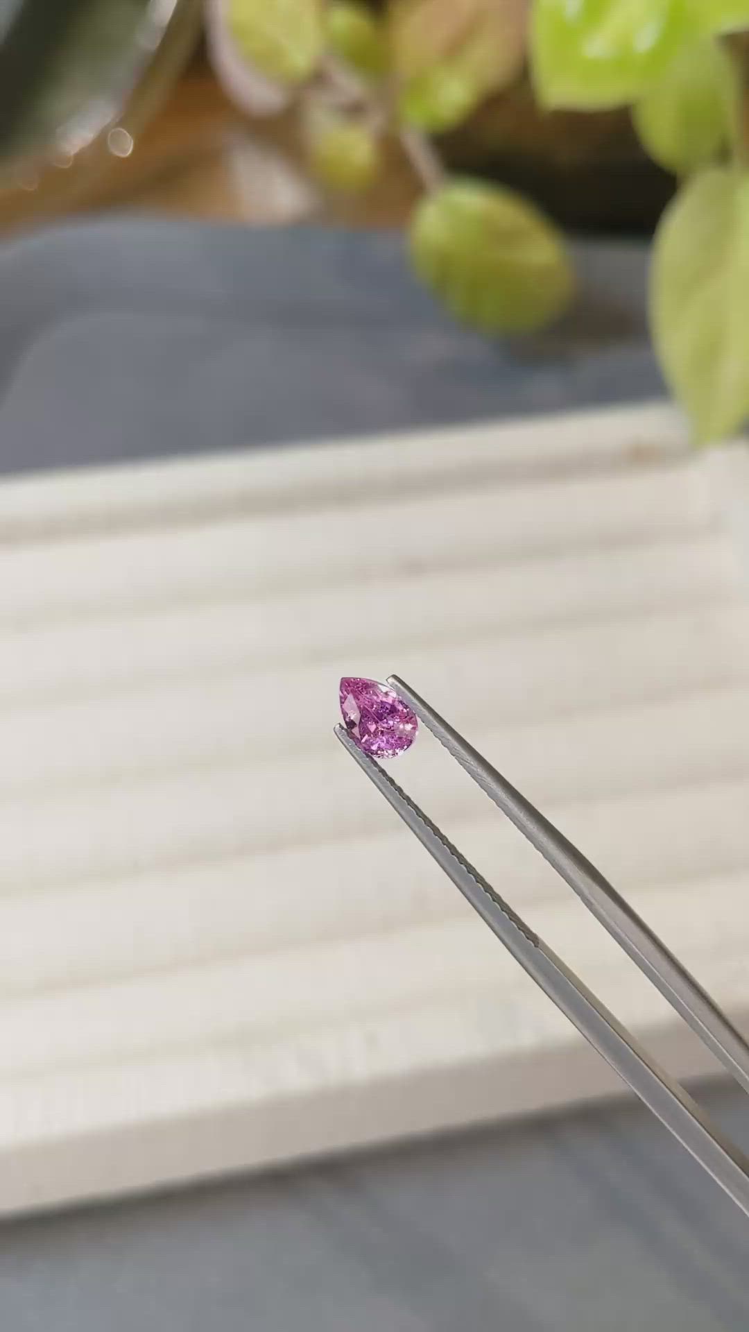 0.74 Ct. Pink Sapphire from Ceylon (Sri Lanka) Size Video