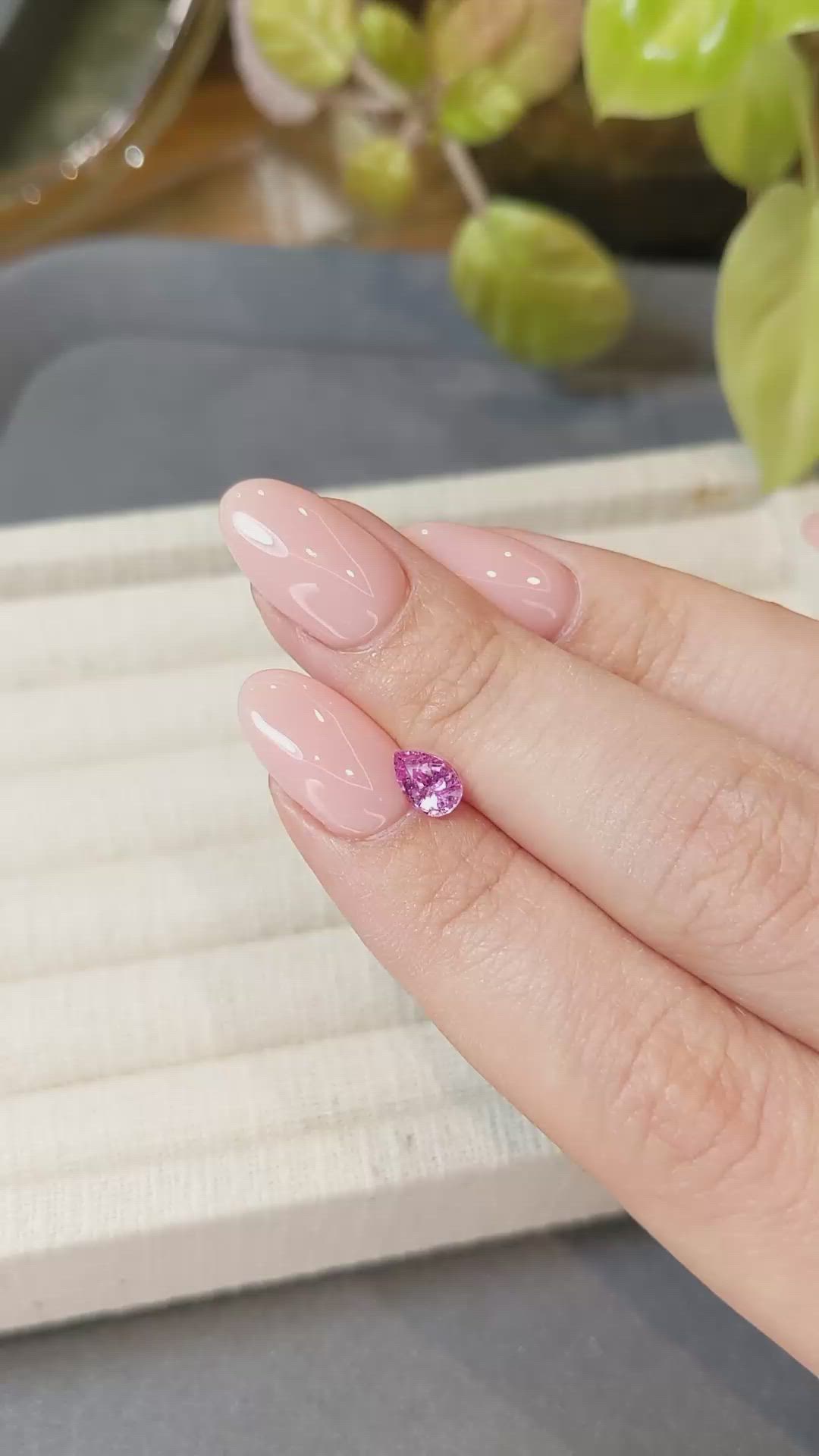 0.74 Ct. Pink Sapphire from Ceylon (Sri Lanka) Size Video