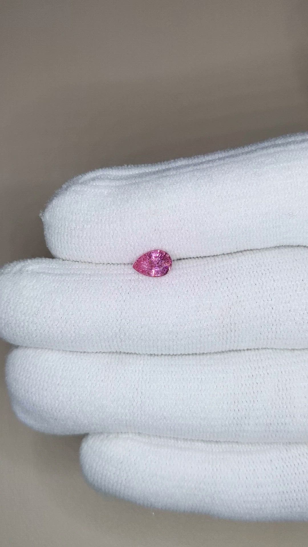 0.74 Ct. Pink Sapphire from Ceylon (Sri Lanka) Size Video