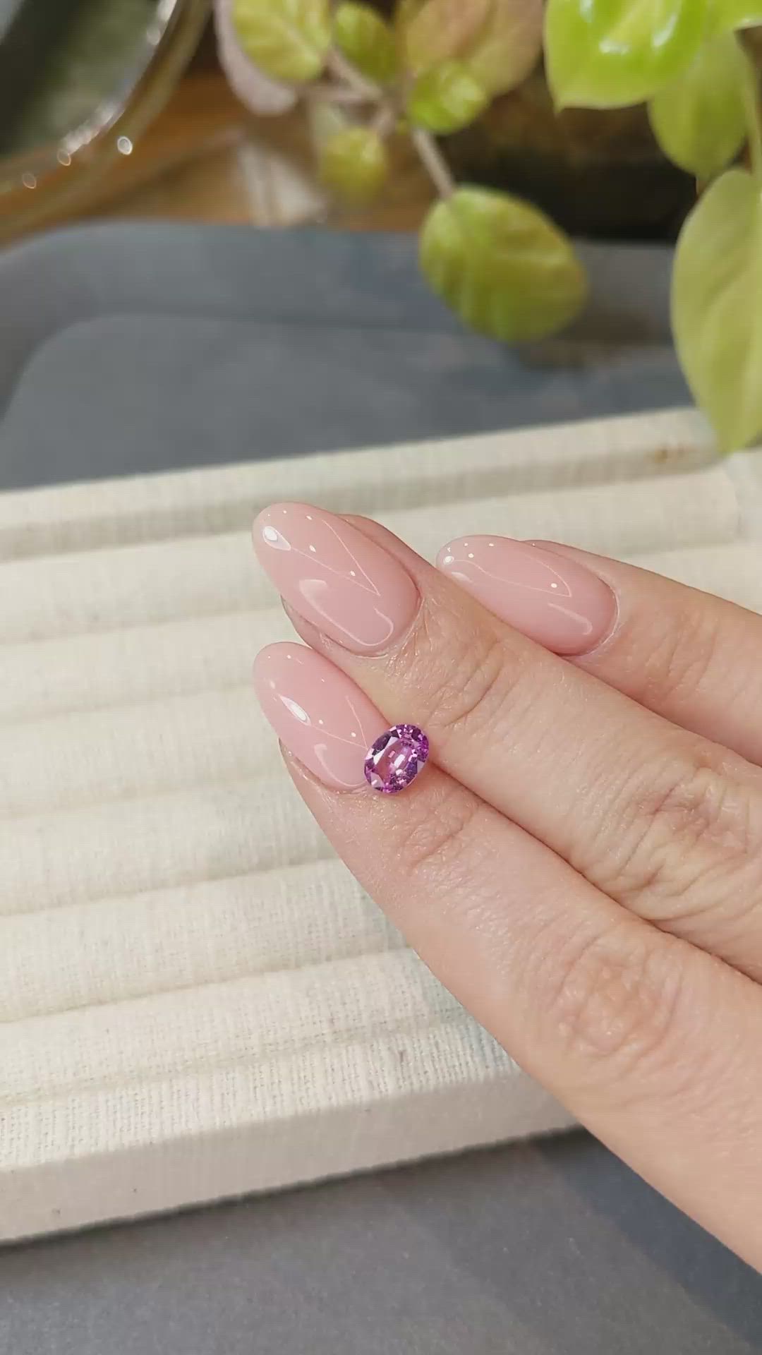0.80 Ct. Pink Sapphire from Ceylon (Sri Lanka) Size Video