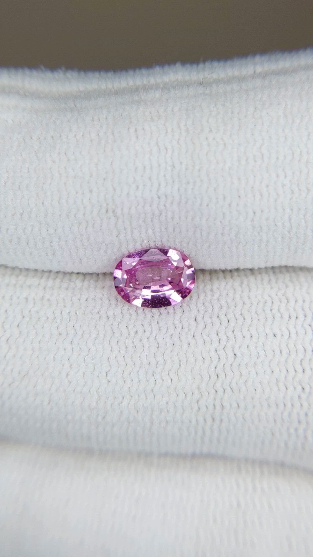 0.80 Ct. Pink Sapphire from Ceylon (Sri Lanka) Size Video