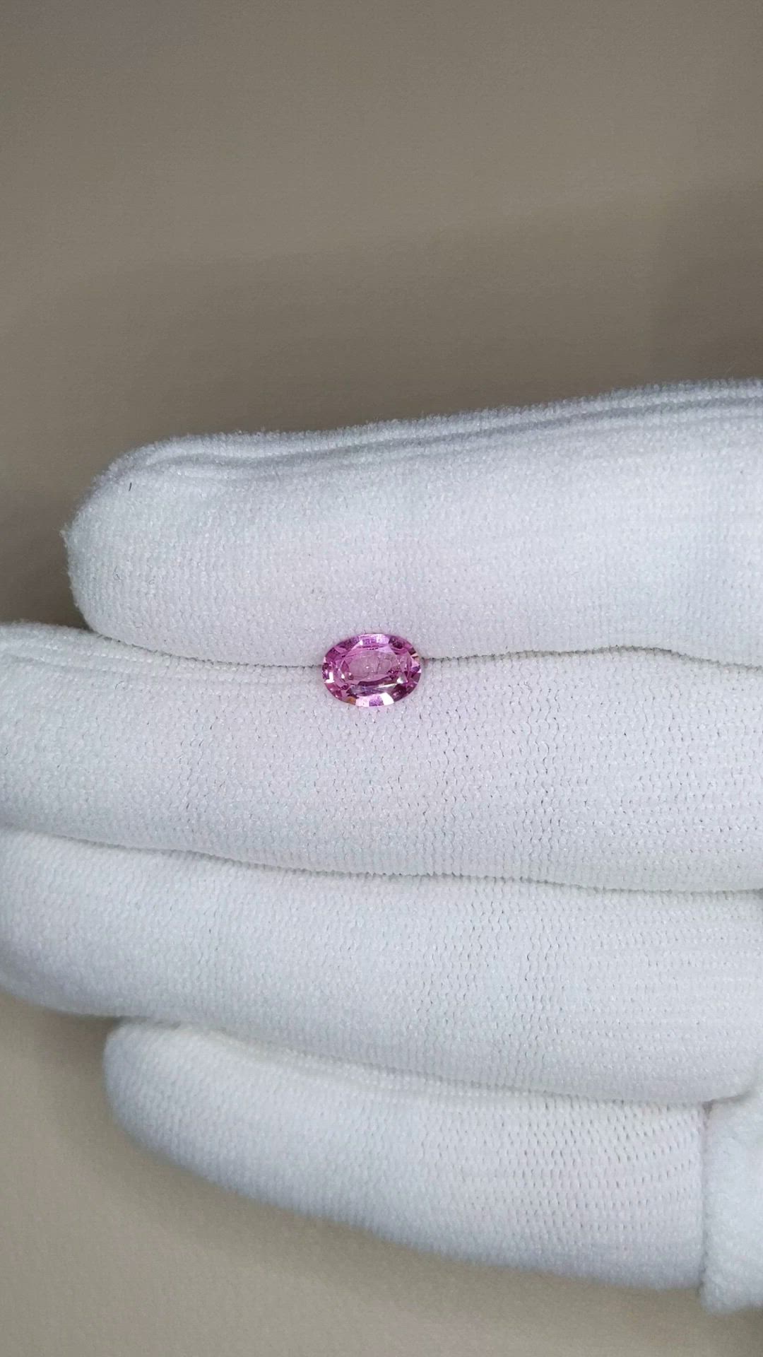 0.80 Ct. Pink Sapphire from Ceylon (Sri Lanka) Size Video