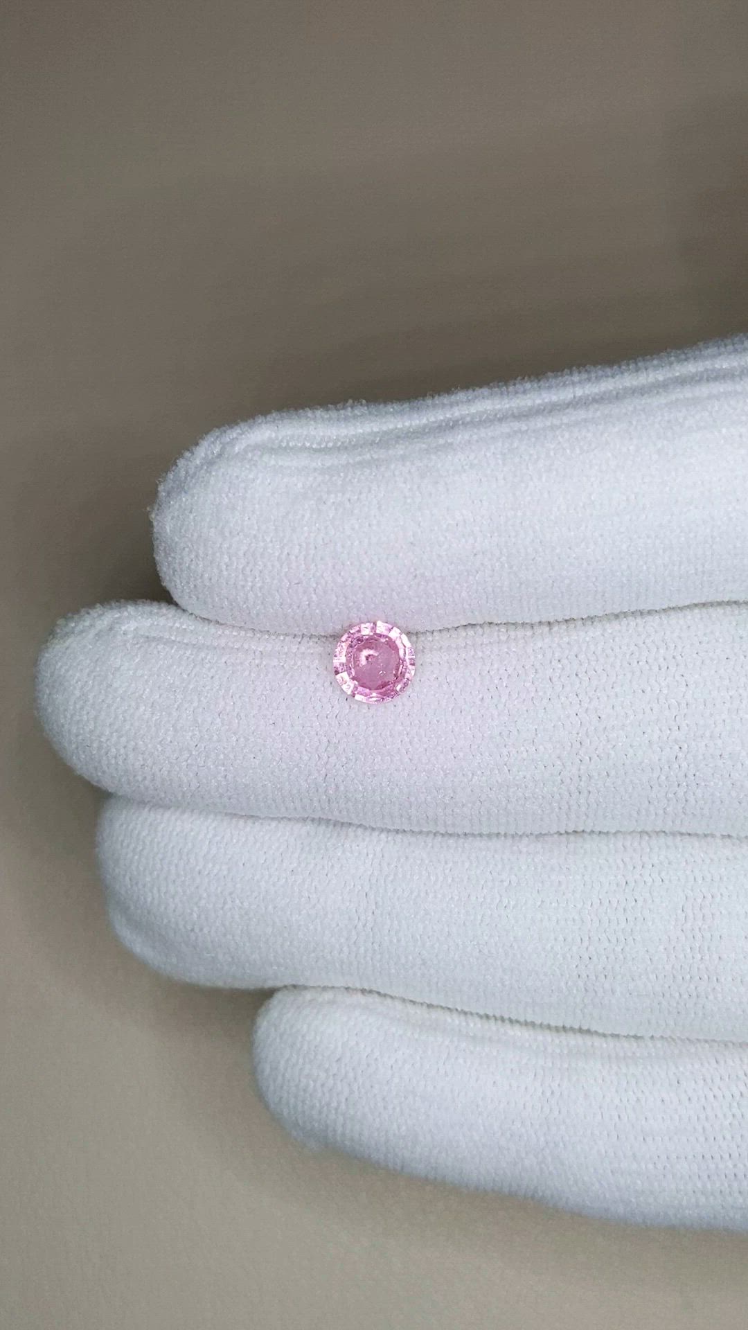 0.75 Ct. Pink Sapphire from Ceylon (Sri Lanka) Size Video