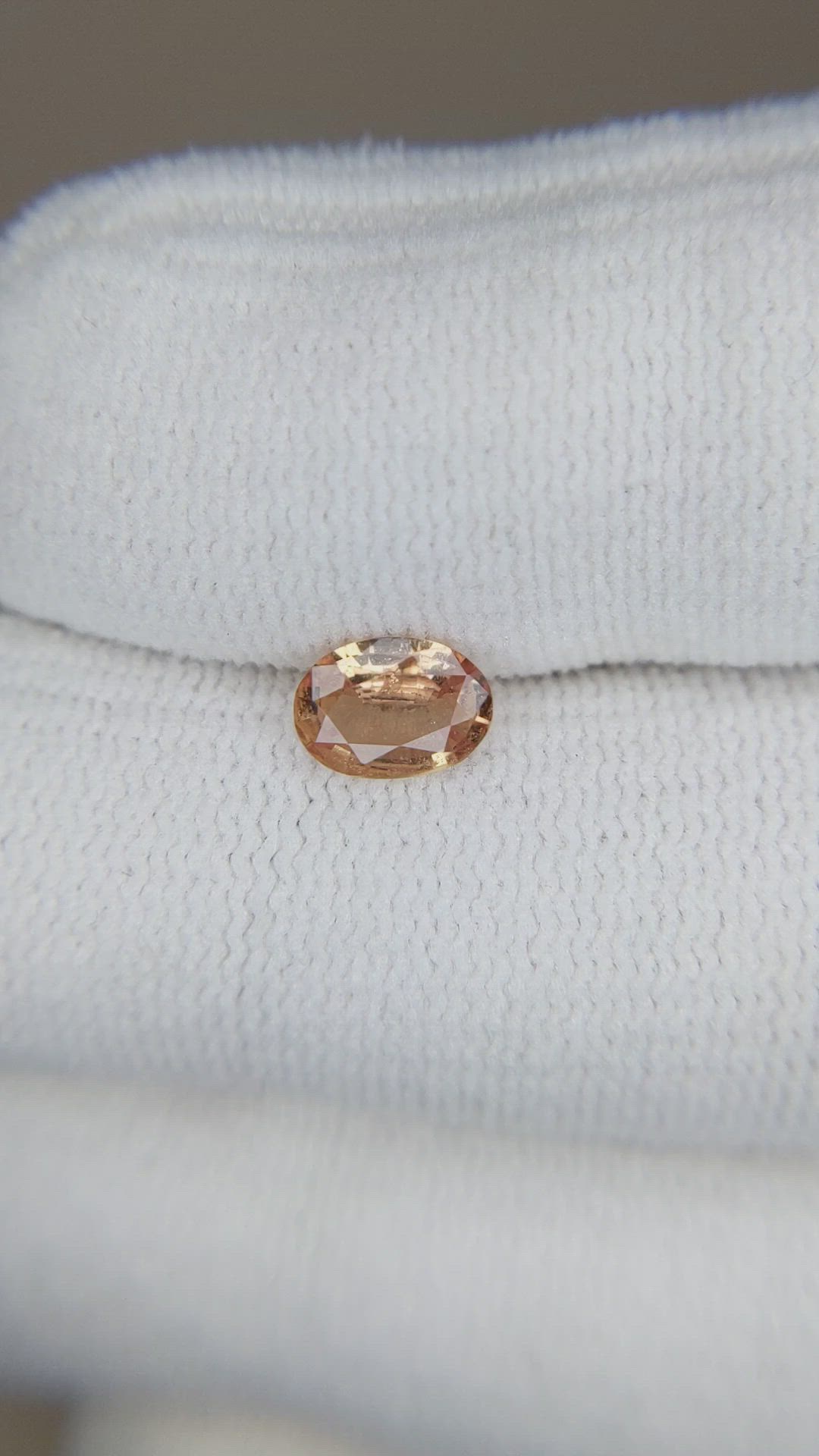 0.60 Ct. Orangish Brown Sapphire from Ceylon (Sri Lanka) Size Video