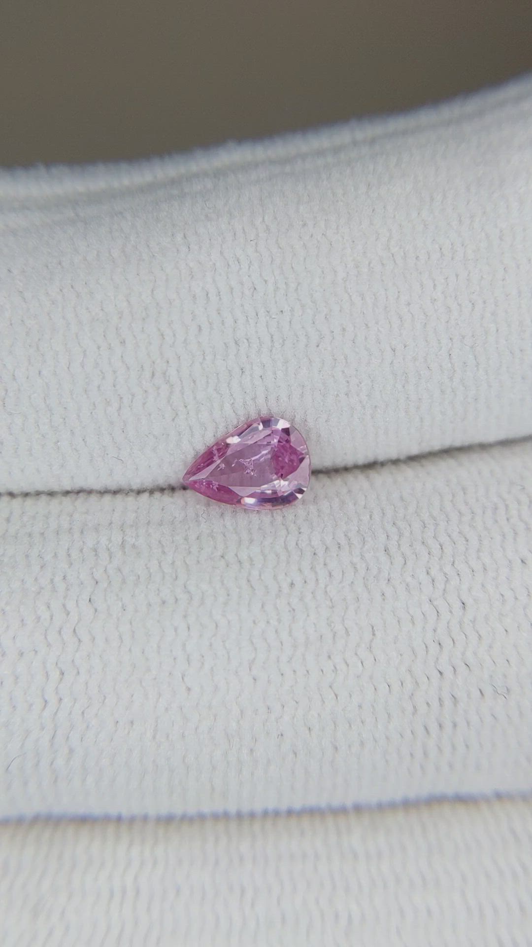 0.53 Ct. Pink Sapphire from Ceylon (Sri Lanka) Size Video